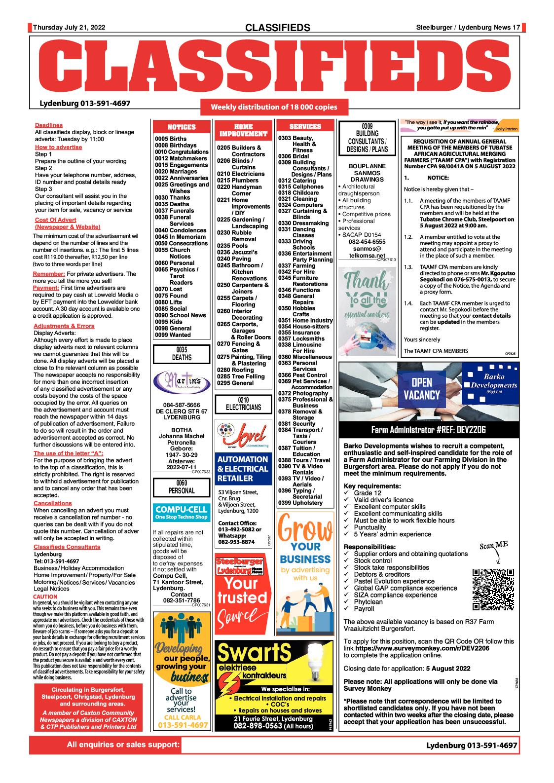 Steelburger News 21 July 2022 page 15