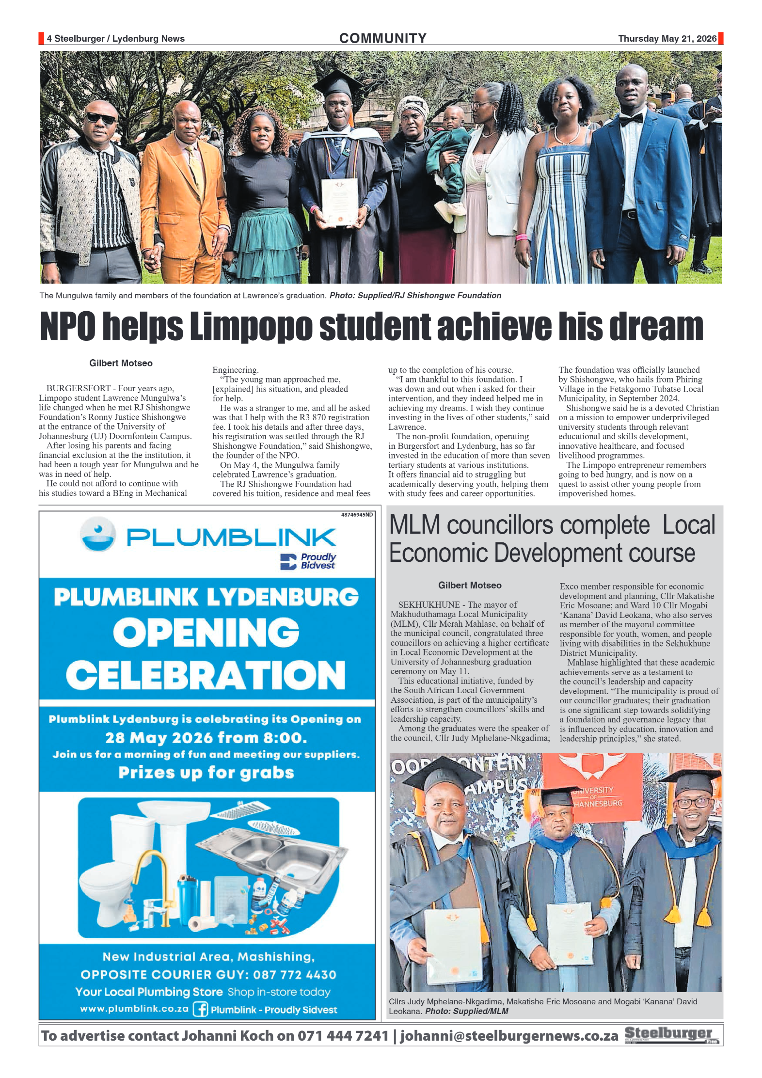 Steelburger News 21 May 2026 page 4
