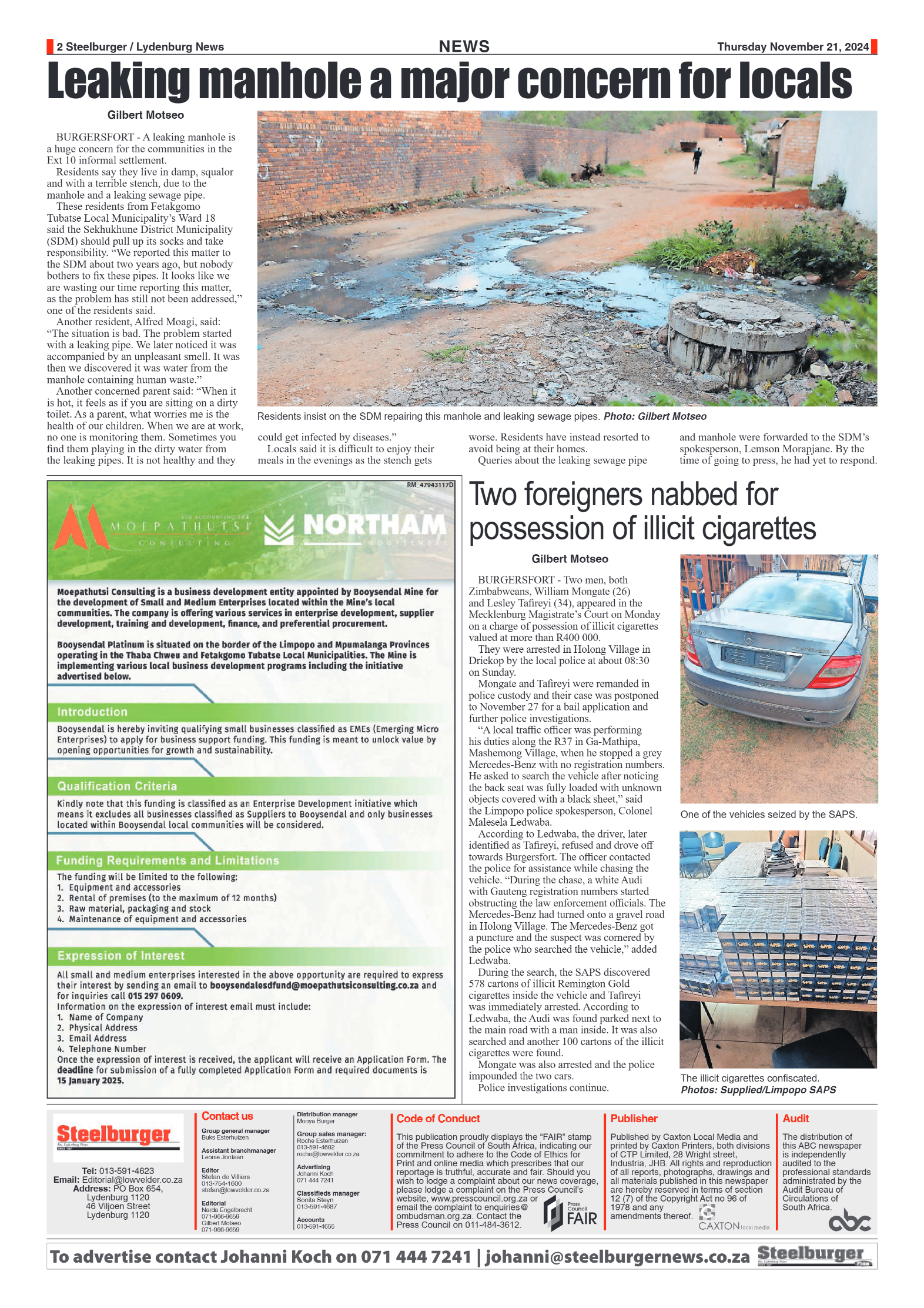 Steelburger News 21 November 2024 page 2