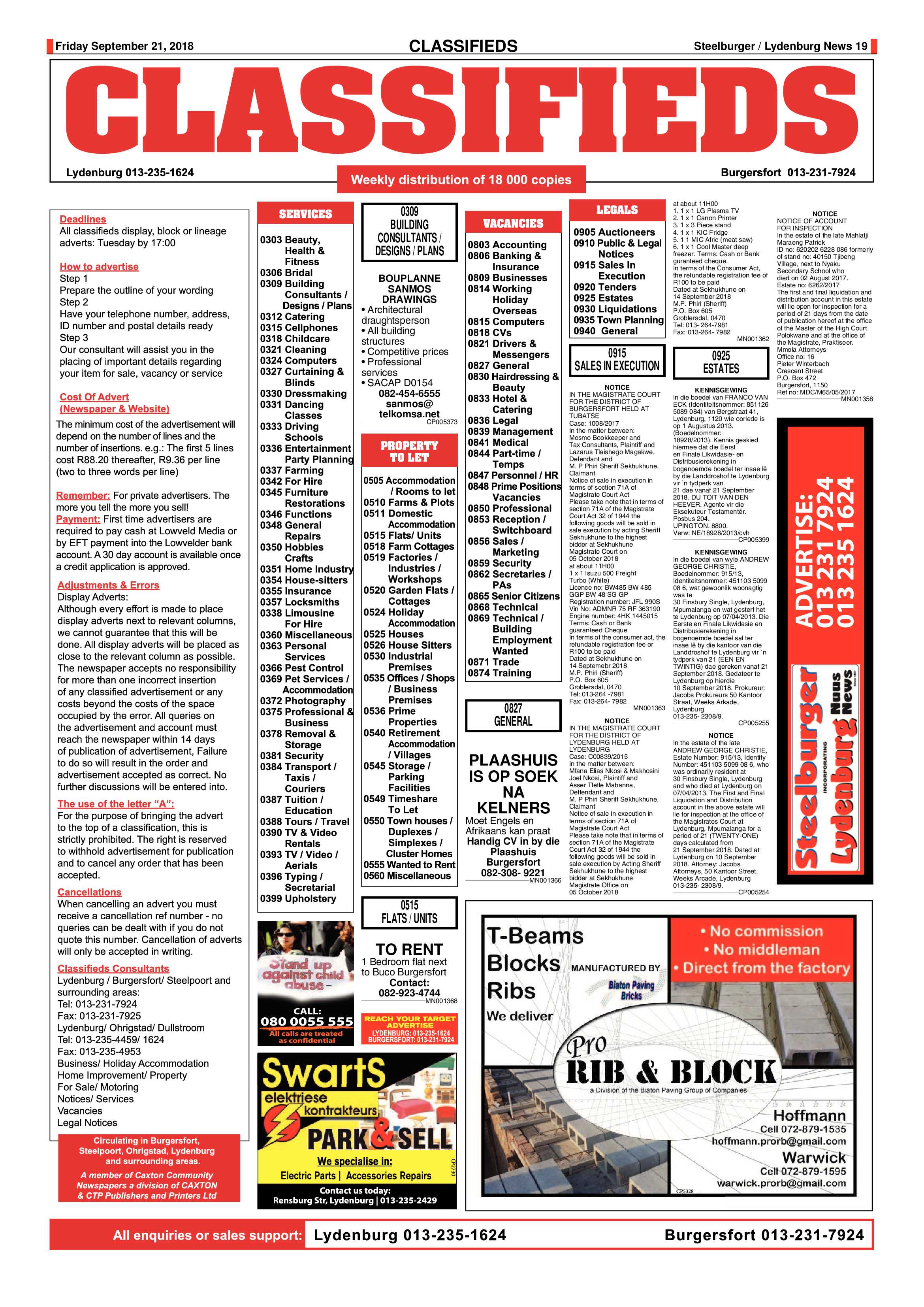 Steelburger News 21 September 2018 page 19