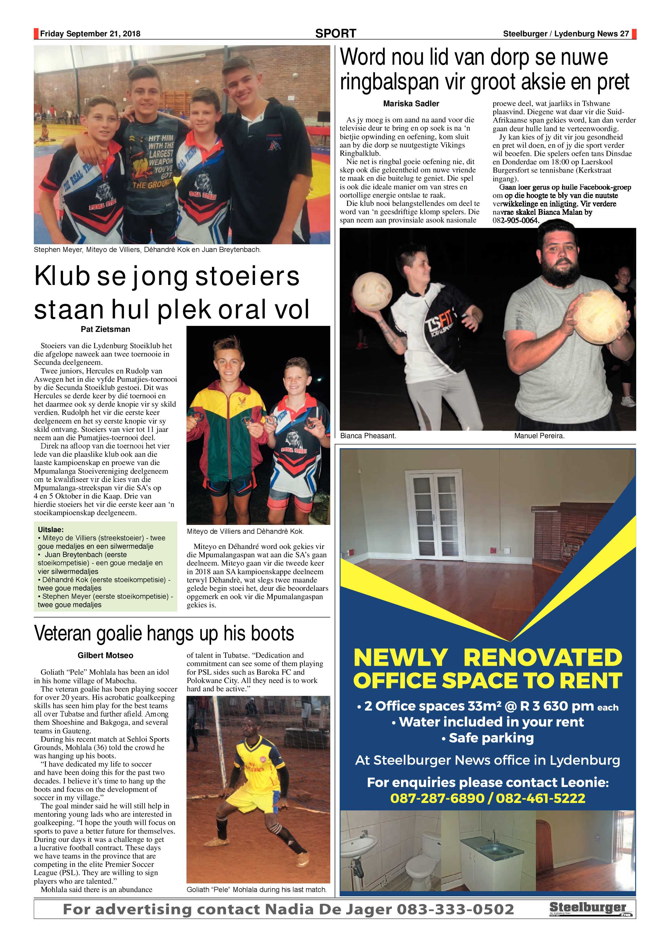 Steelburger News 21 September 2018 page 27