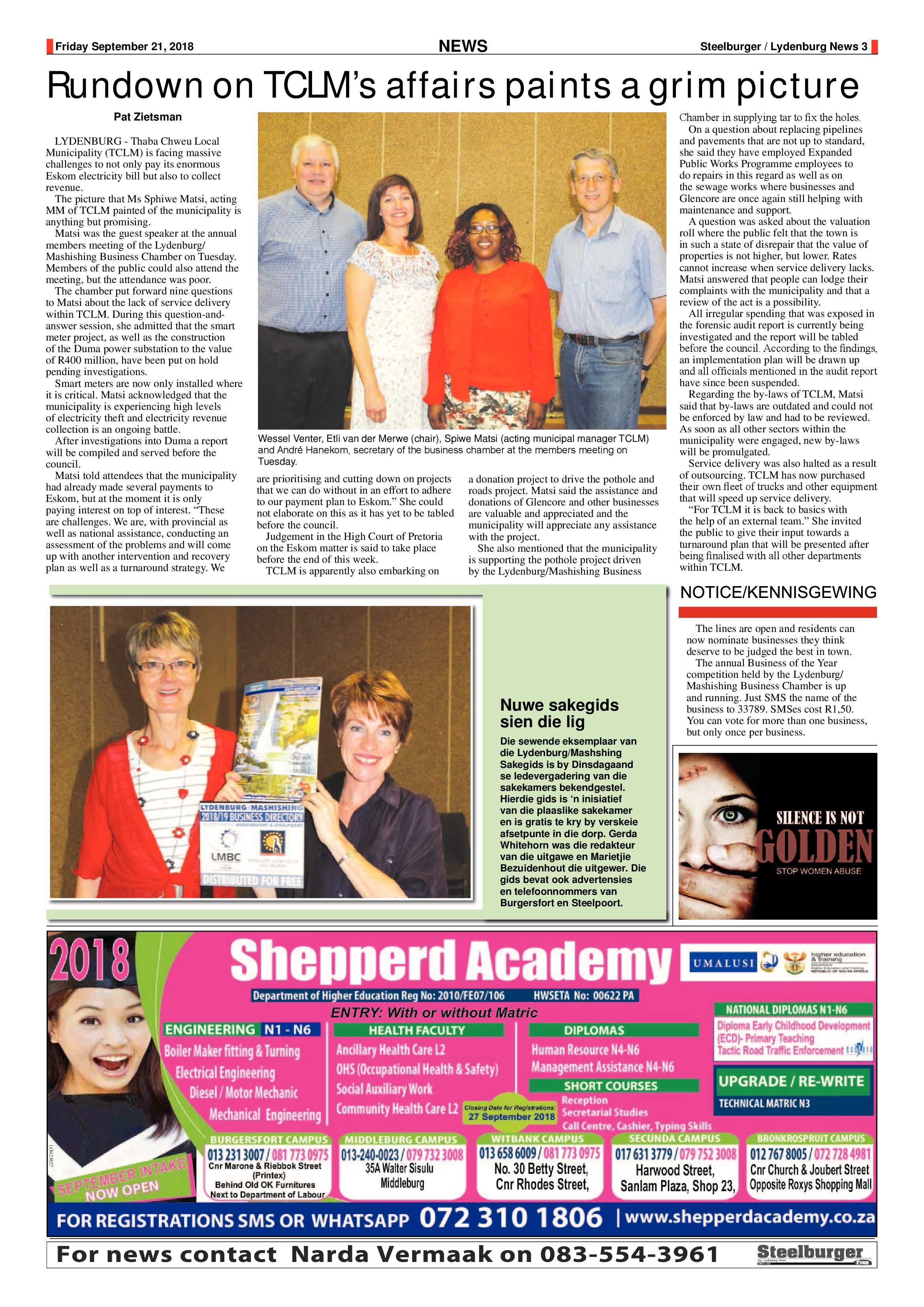 Steelburger News 21 September 2018 page 3