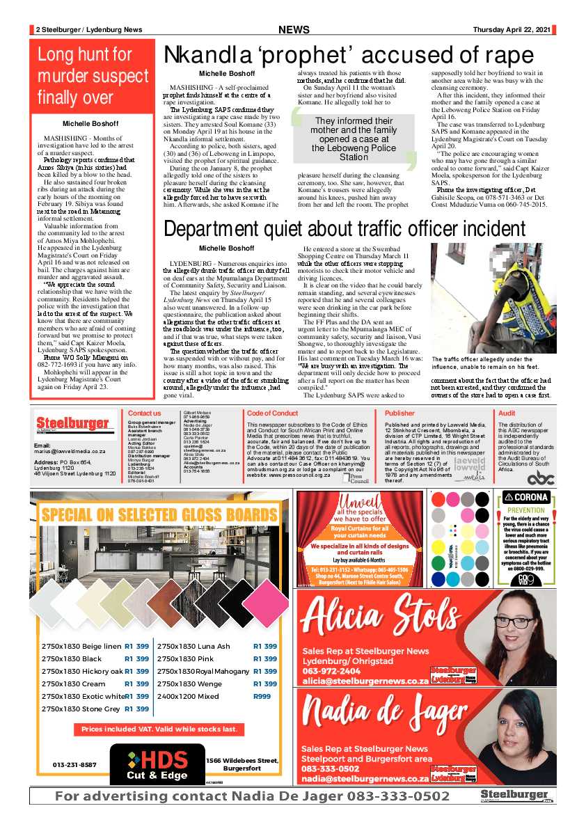 Steelburger News 22 April 2021 page 2