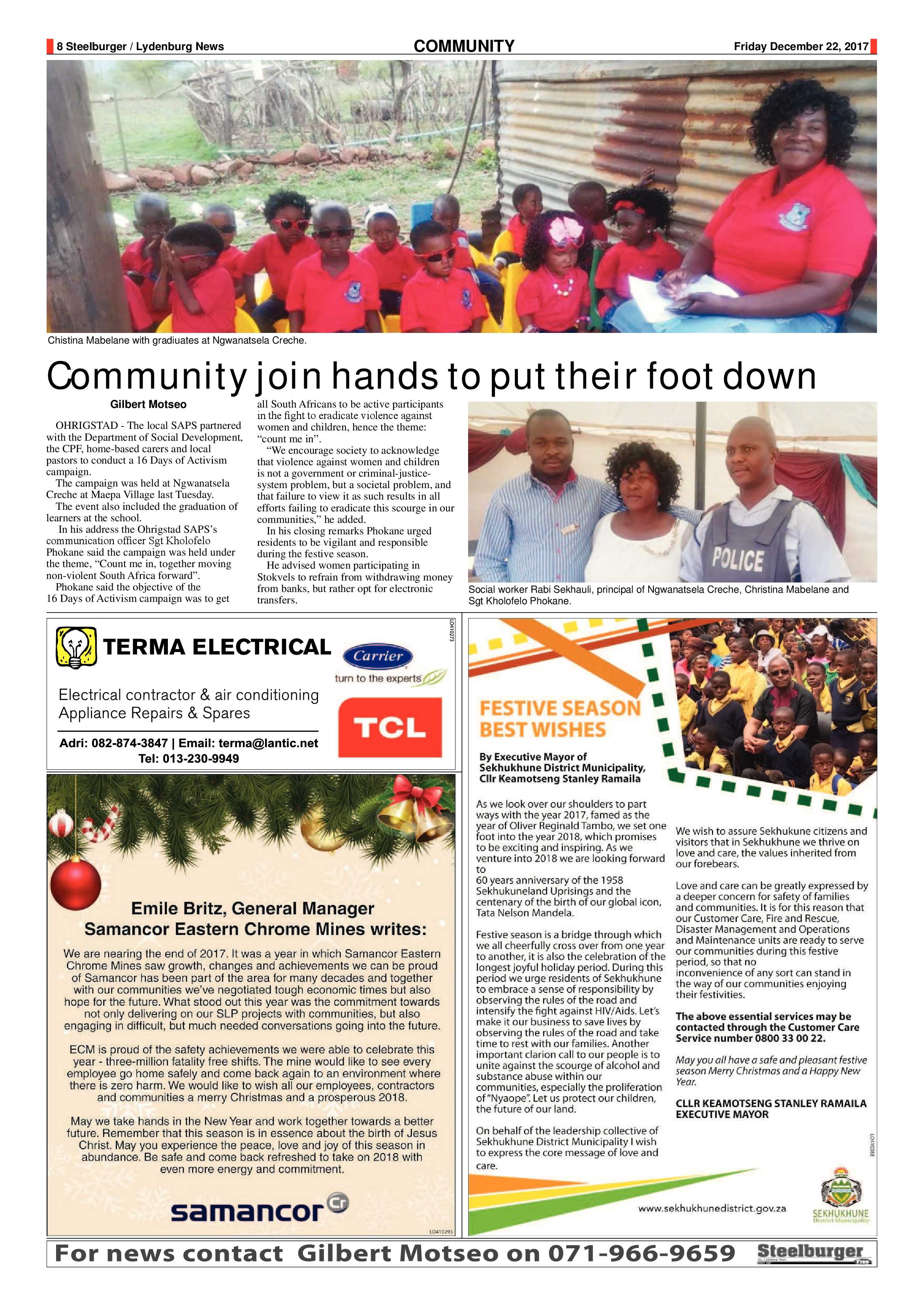 Steelburger News 22 December 2017 page 8