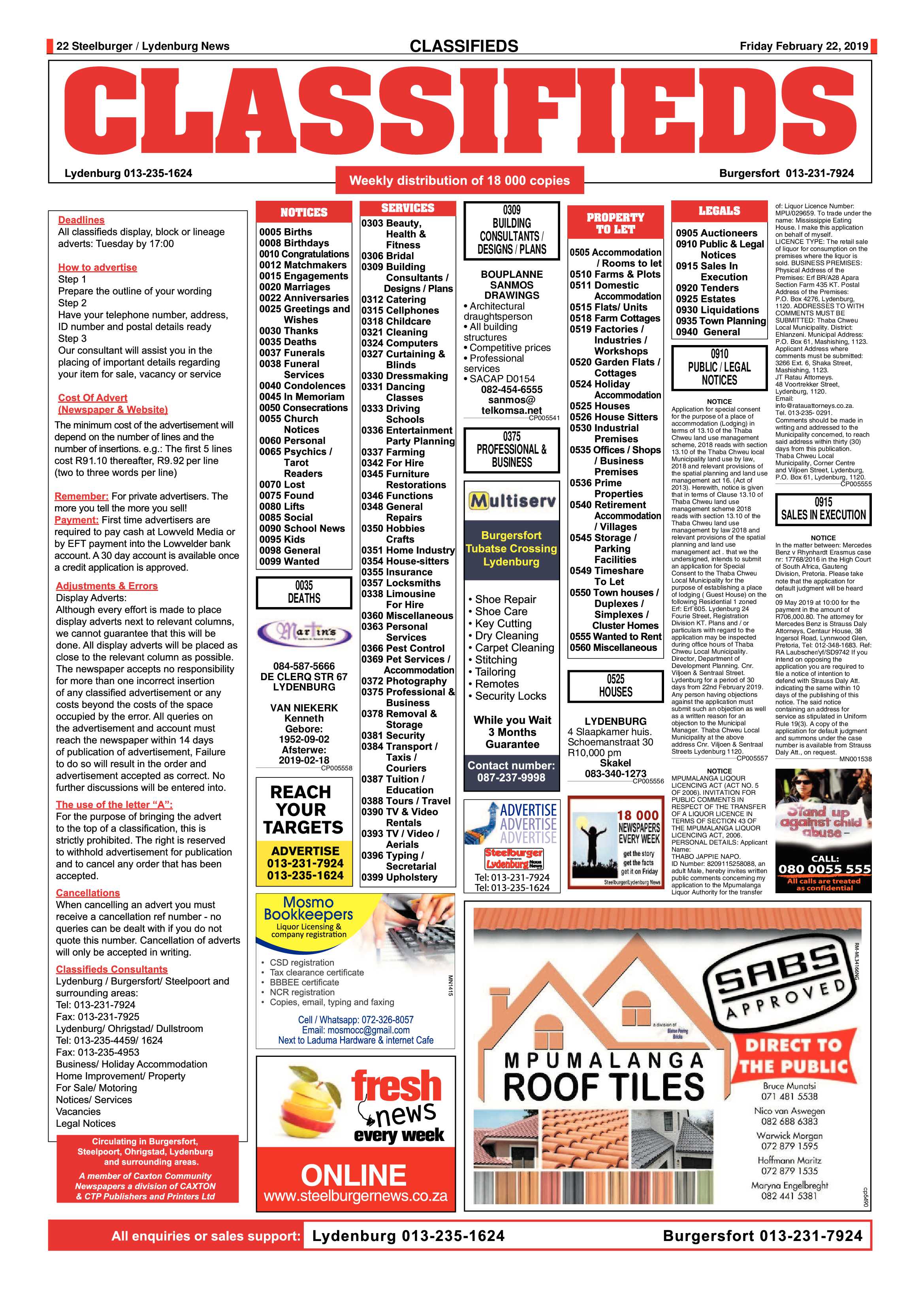 Steelburger News 22 February 2019 page 22