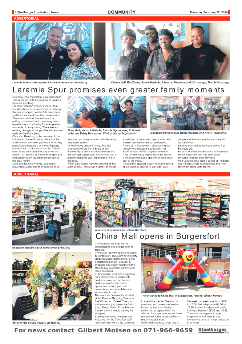 Steelburger News 22 February 2024 page 6