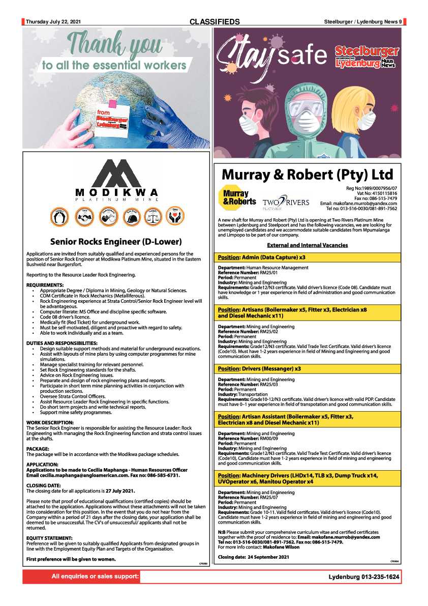 Steelburger News 22 July 2021 page 9