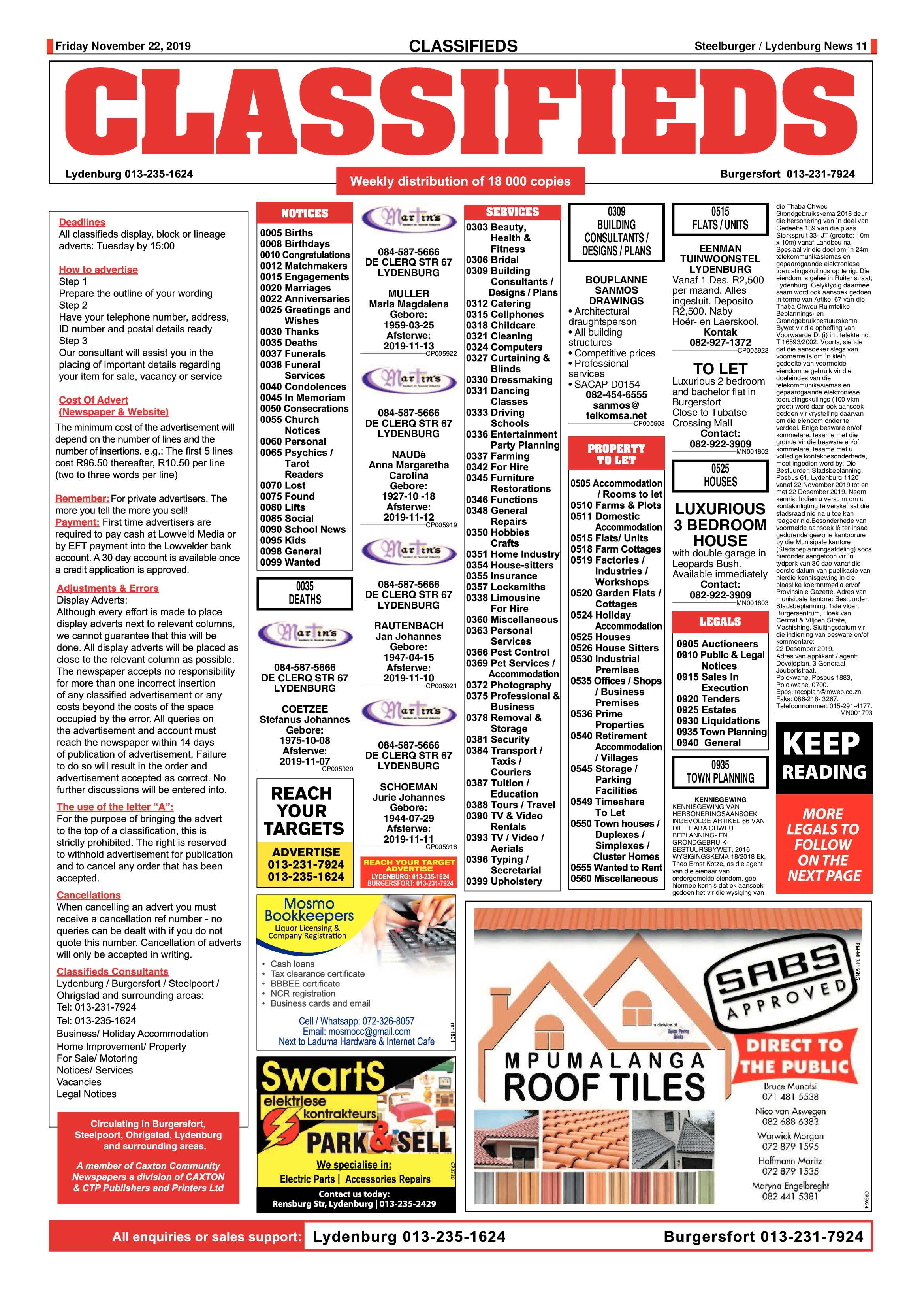 Steelburger News 22 November 2019 page 11