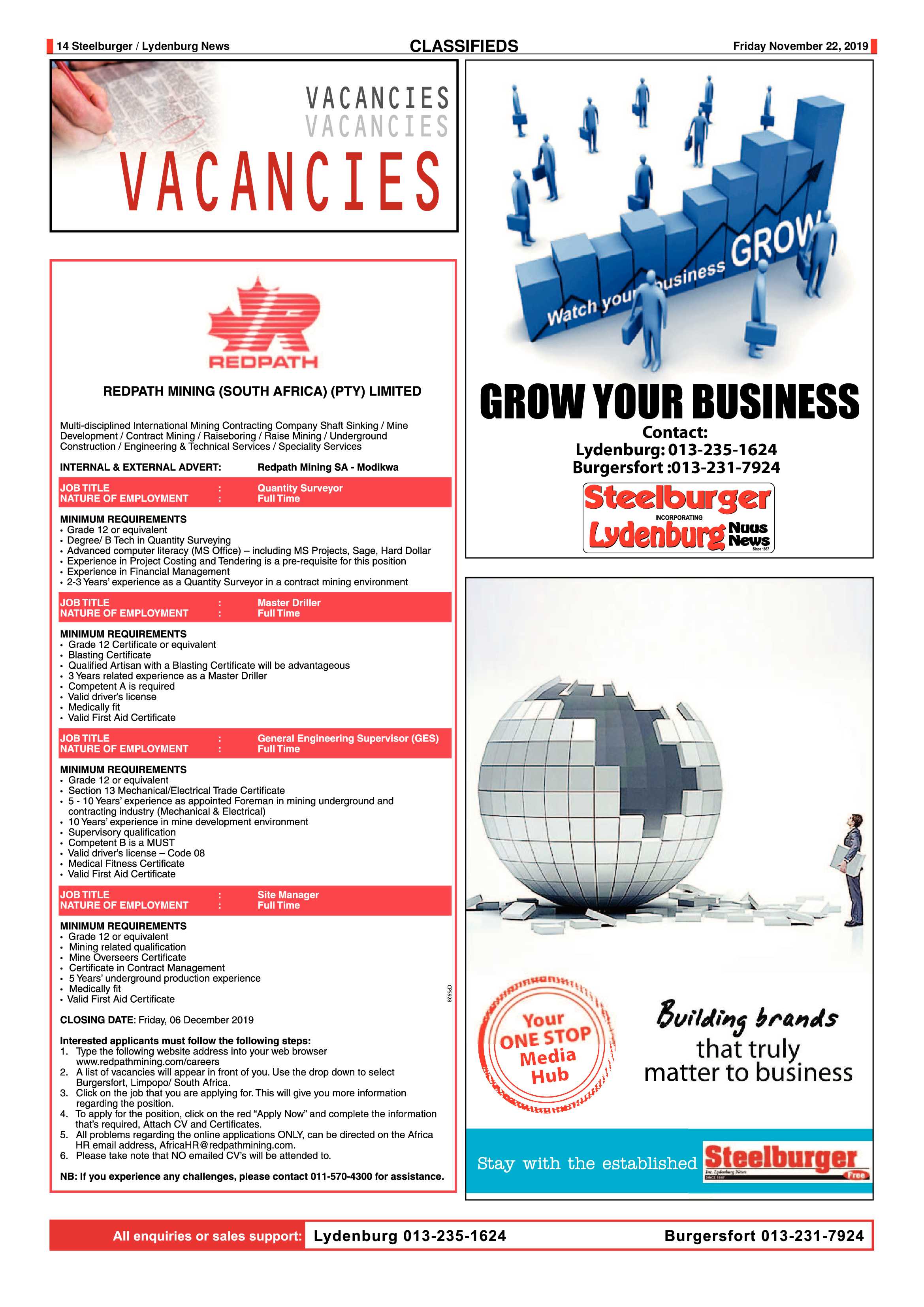 Steelburger News 22 November 2019 page 14