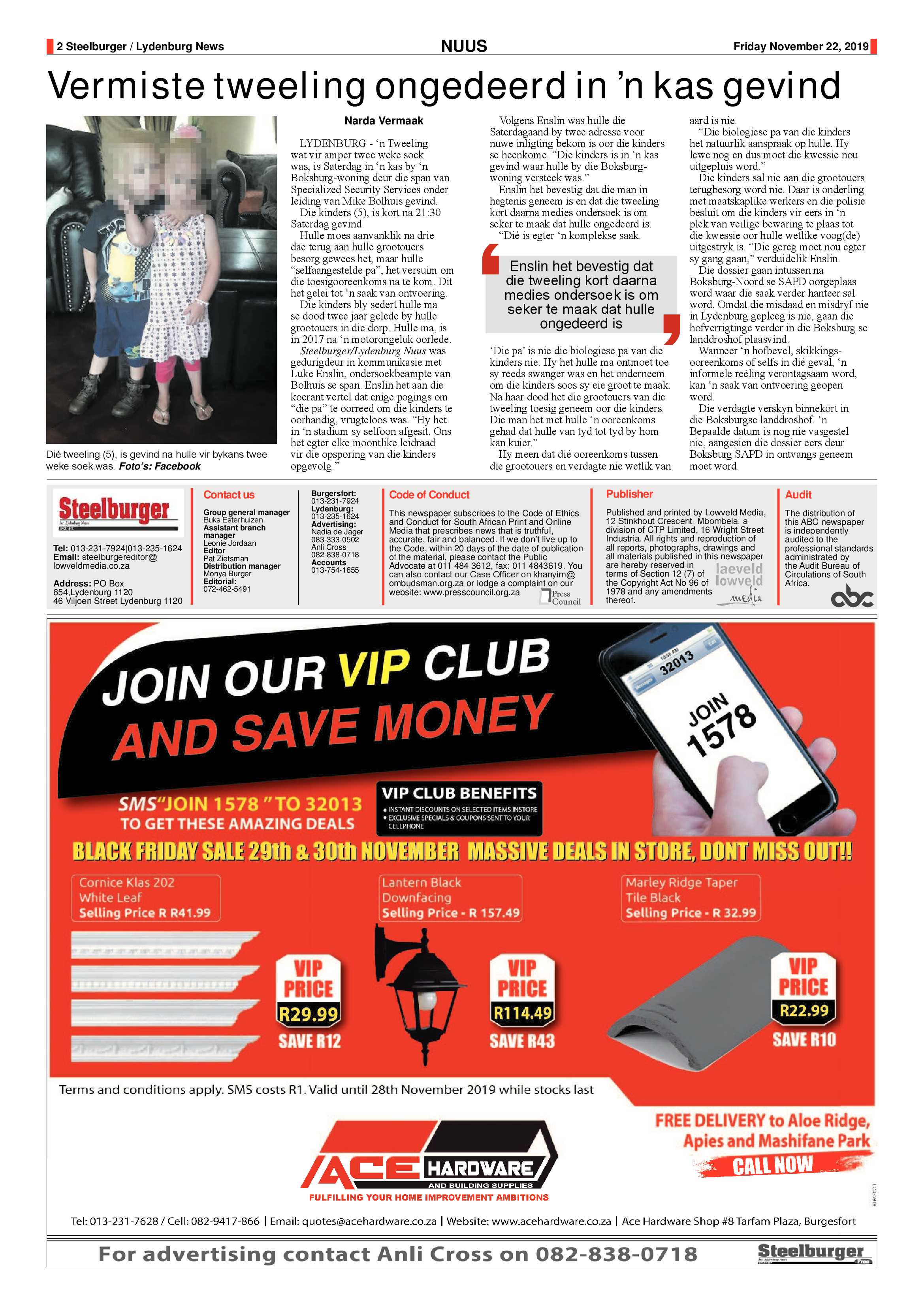 Steelburger News 22 November 2019 page 2