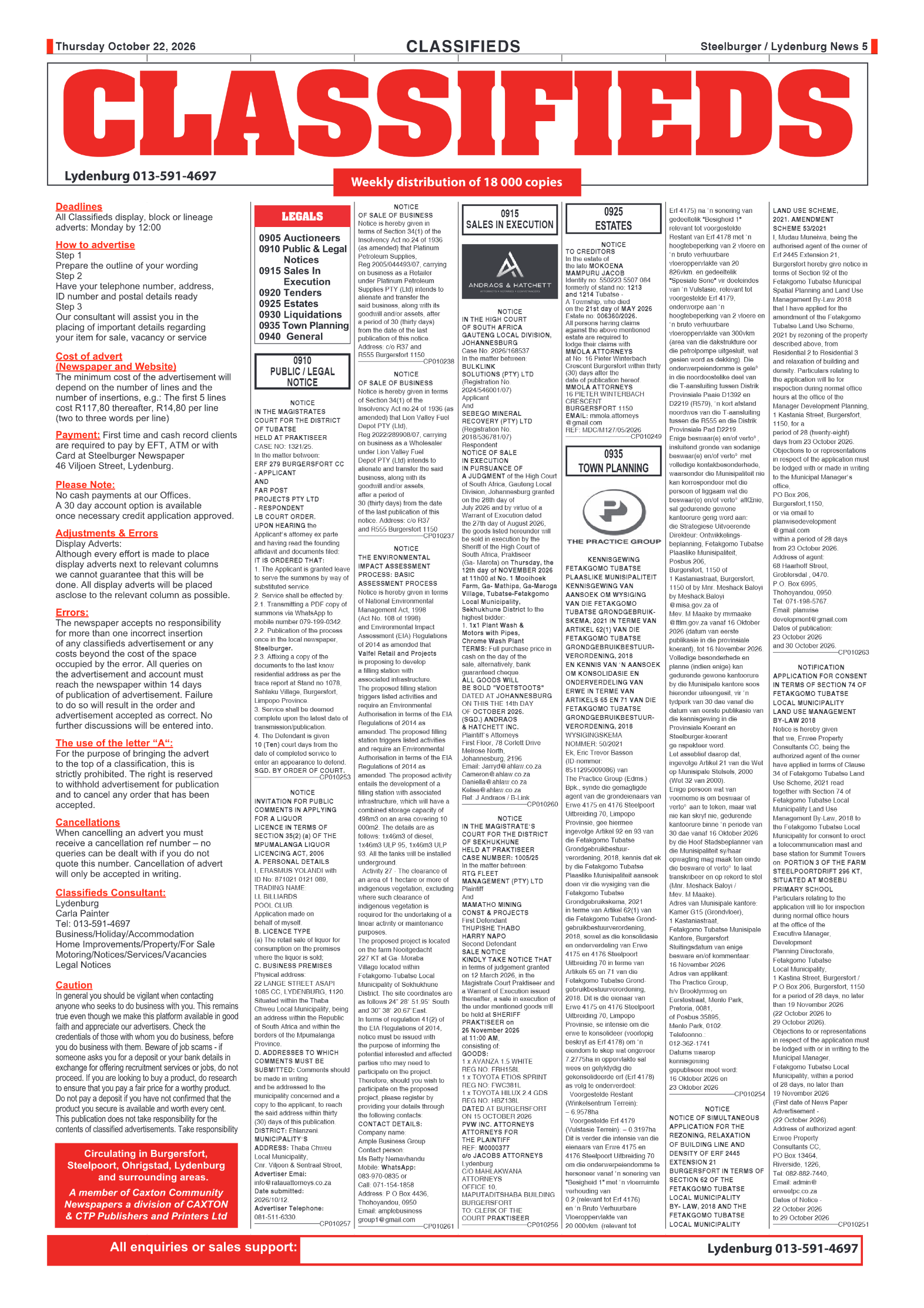 Steelburger News 22 October 2026 page 5