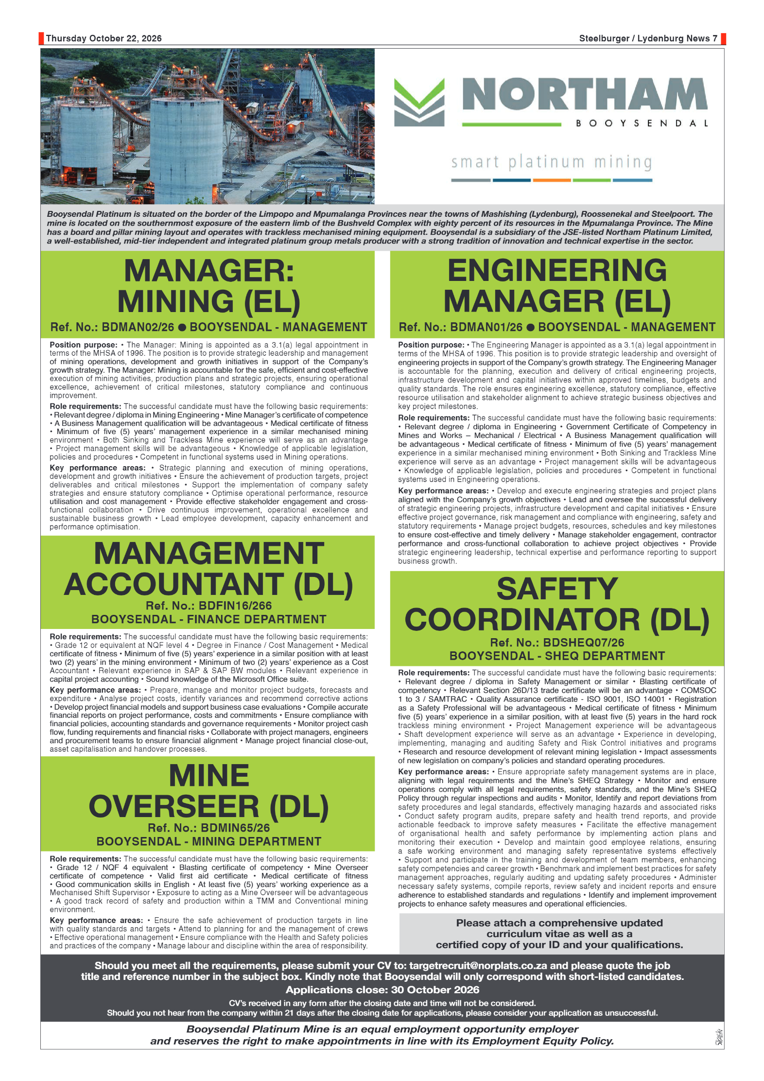 Steelburger News 22 October 2026 page 7