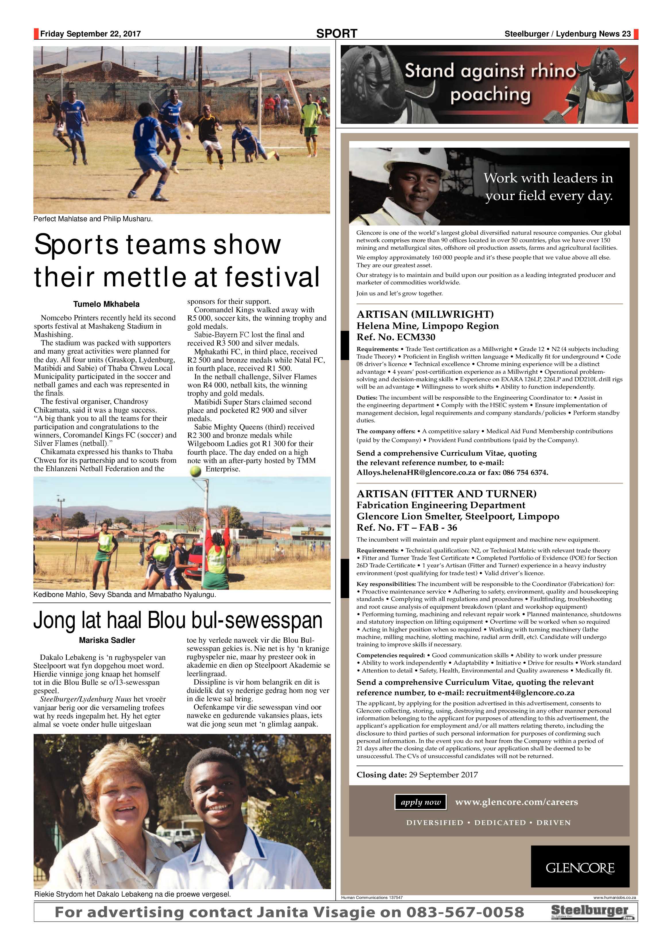 Steelburger News 22 September 2017 page 23