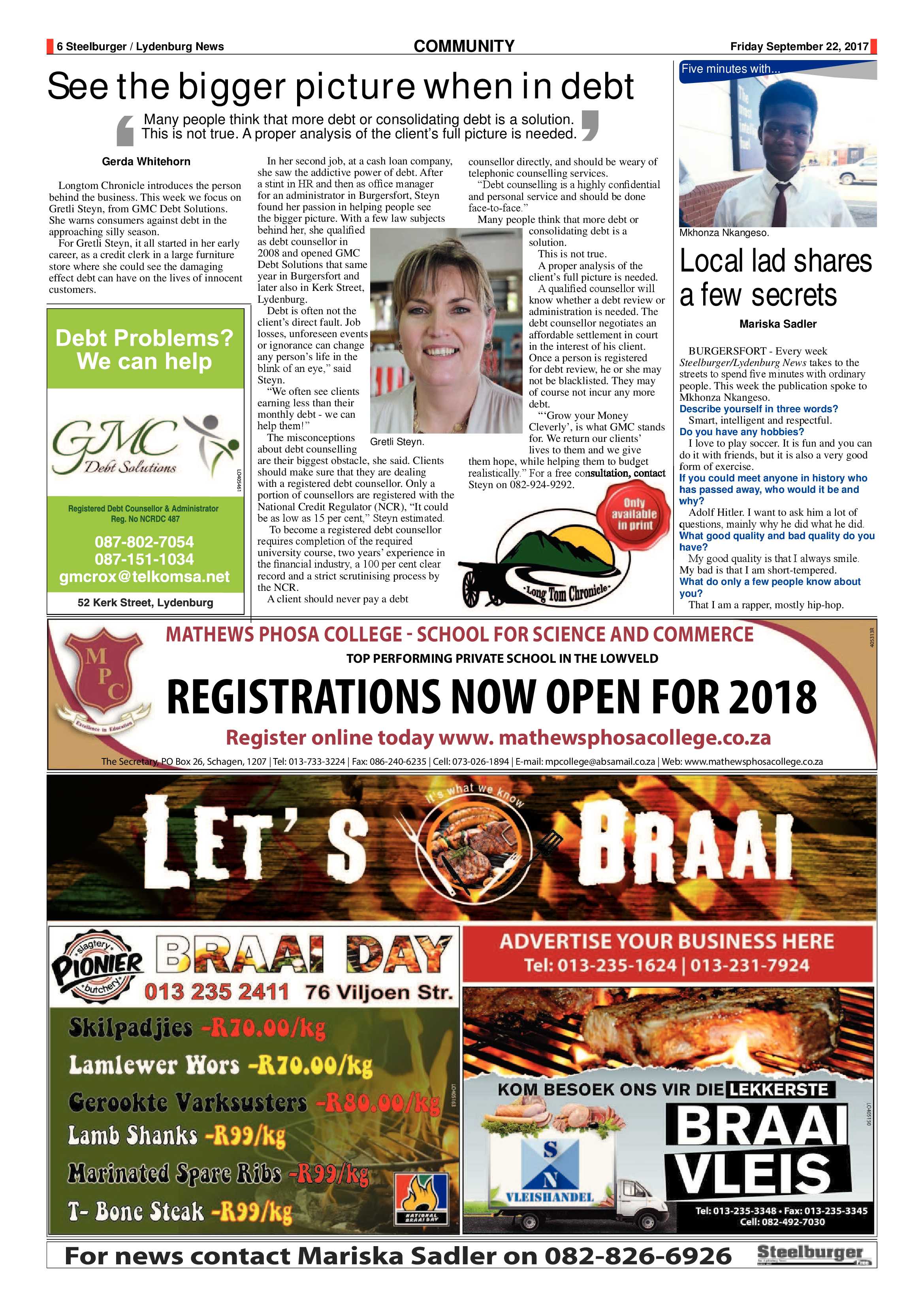 Steelburger News 22 September 2017 page 6
