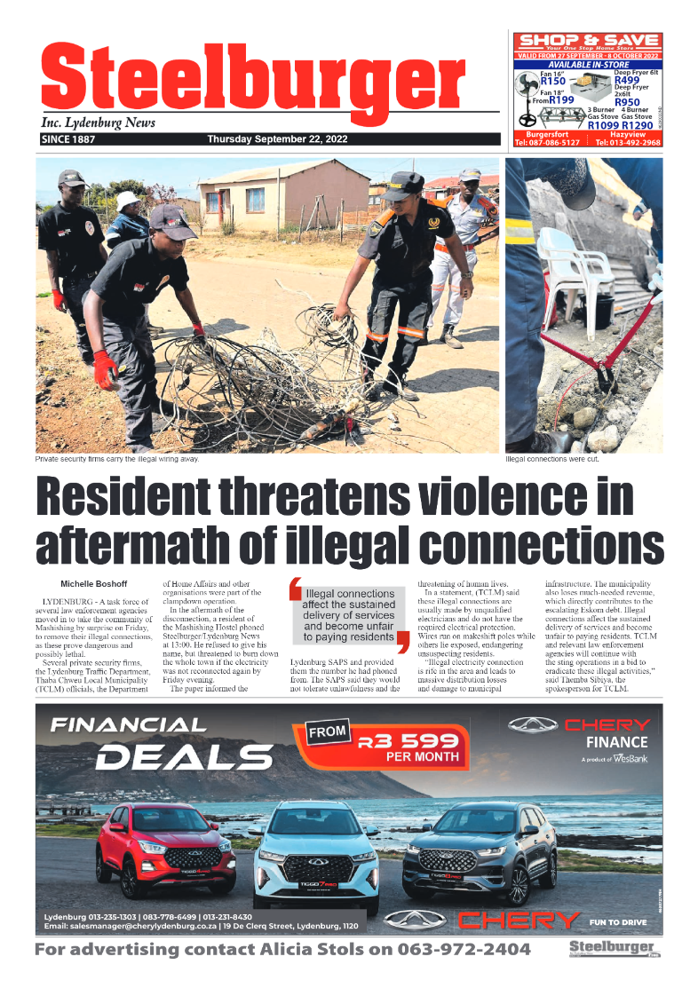 Steelburger News 22 September 2022 page 1