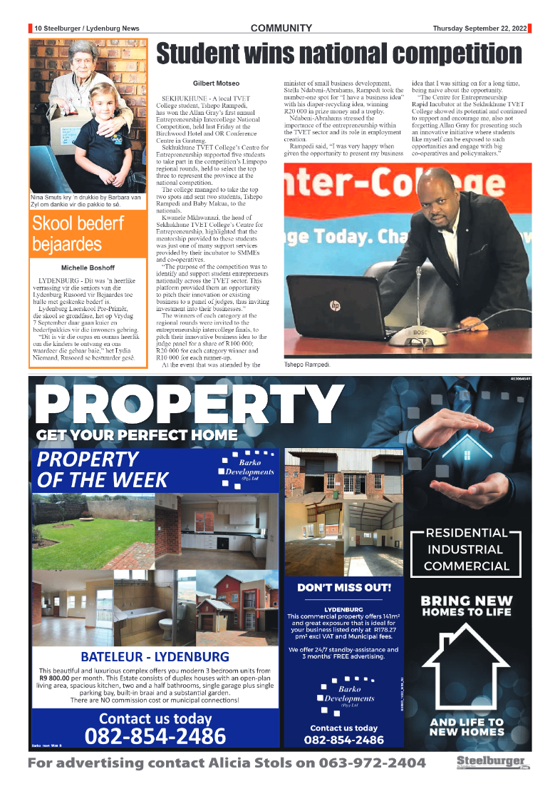 Steelburger News 22 September 2022 page 10