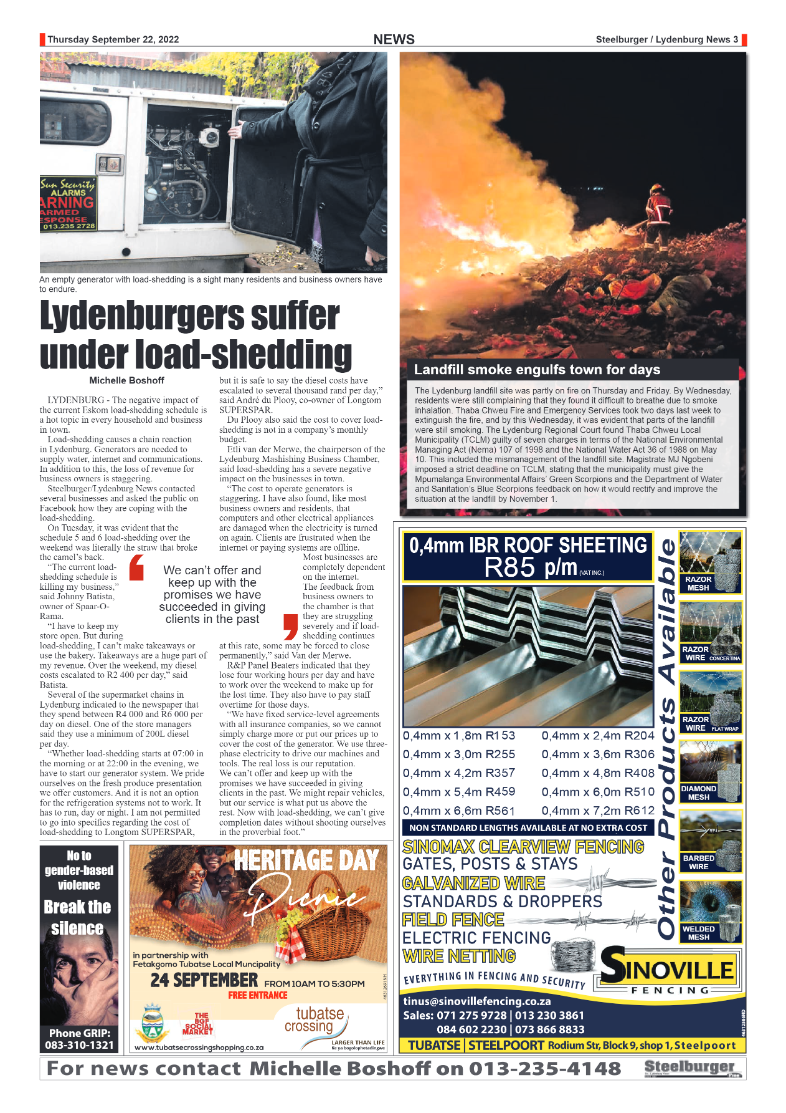 Steelburger News 22 September 2022 page 3