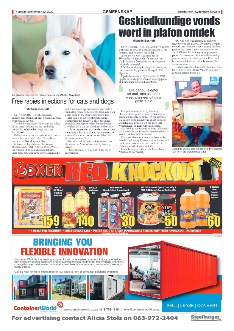 Steelburger News 22 September 2022 page 5
