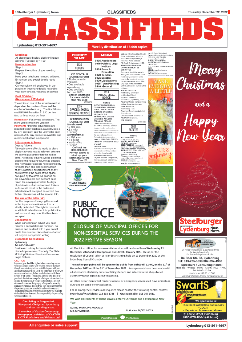 Steelburger News 22 December 2022 page 6