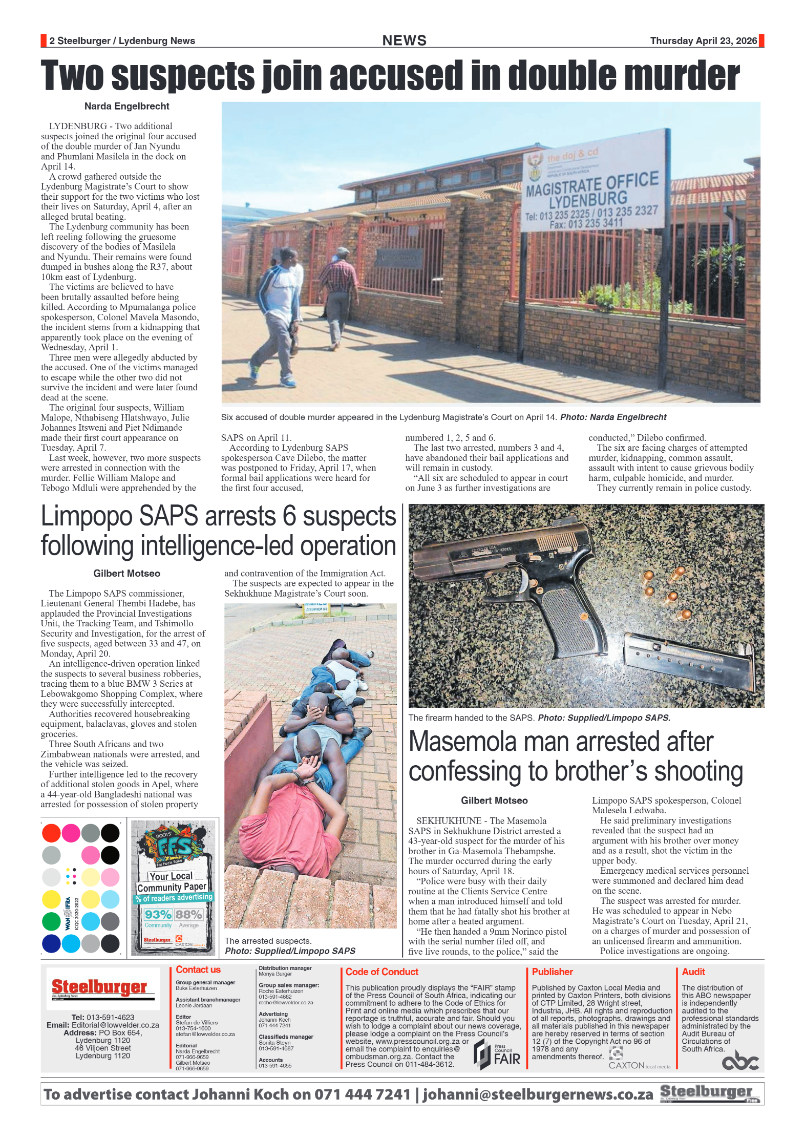 Steelburger News 23 April 2026 page 2