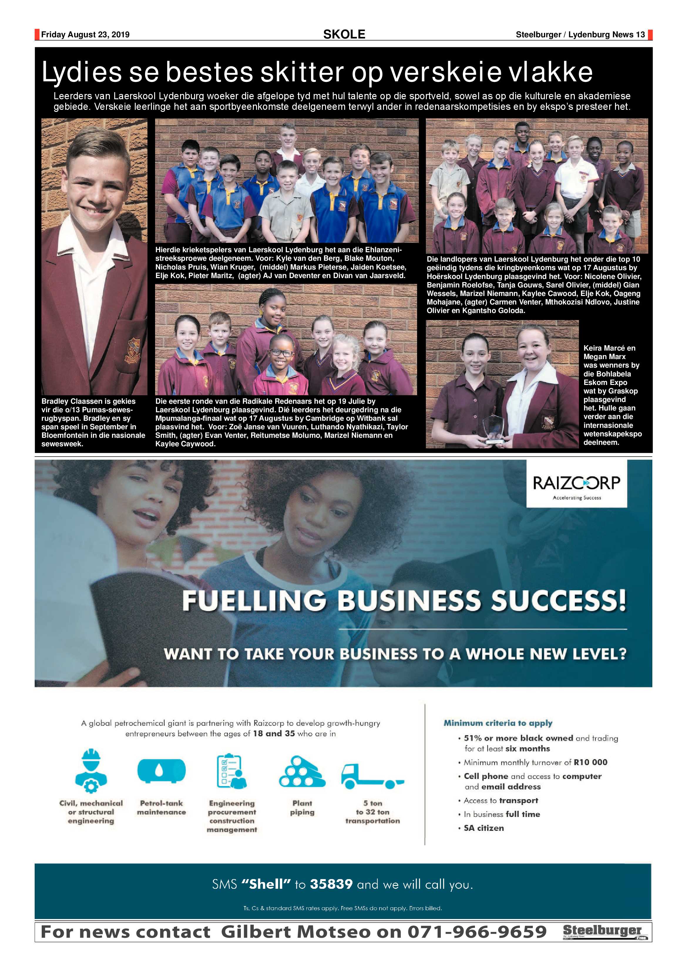 Steelburger News 23 August 2019 page 13