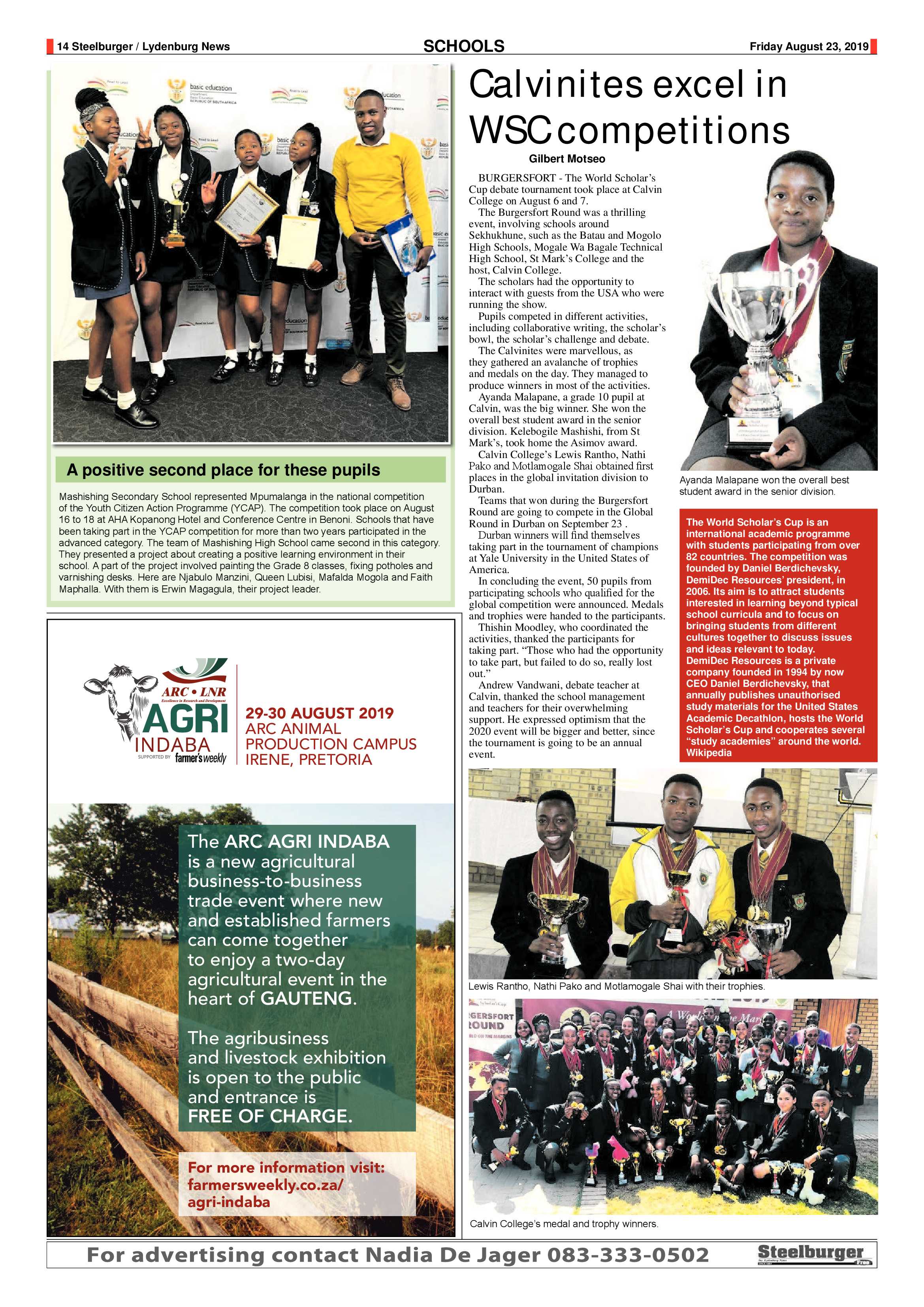 Steelburger News 23 August 2019 page 14