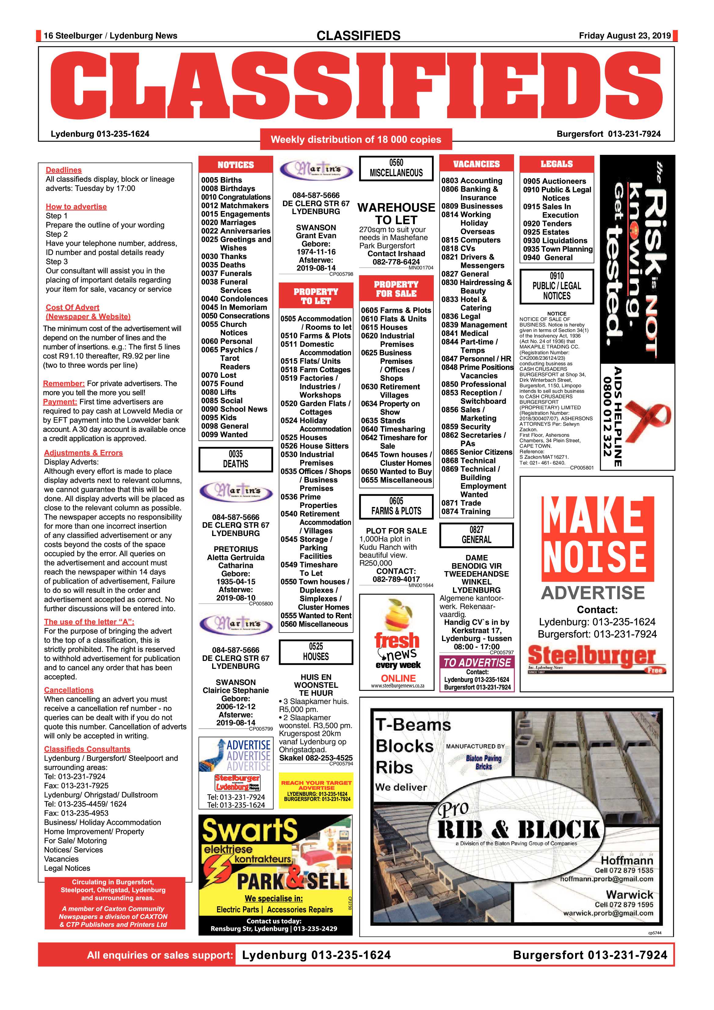Steelburger News 23 August 2019 page 16