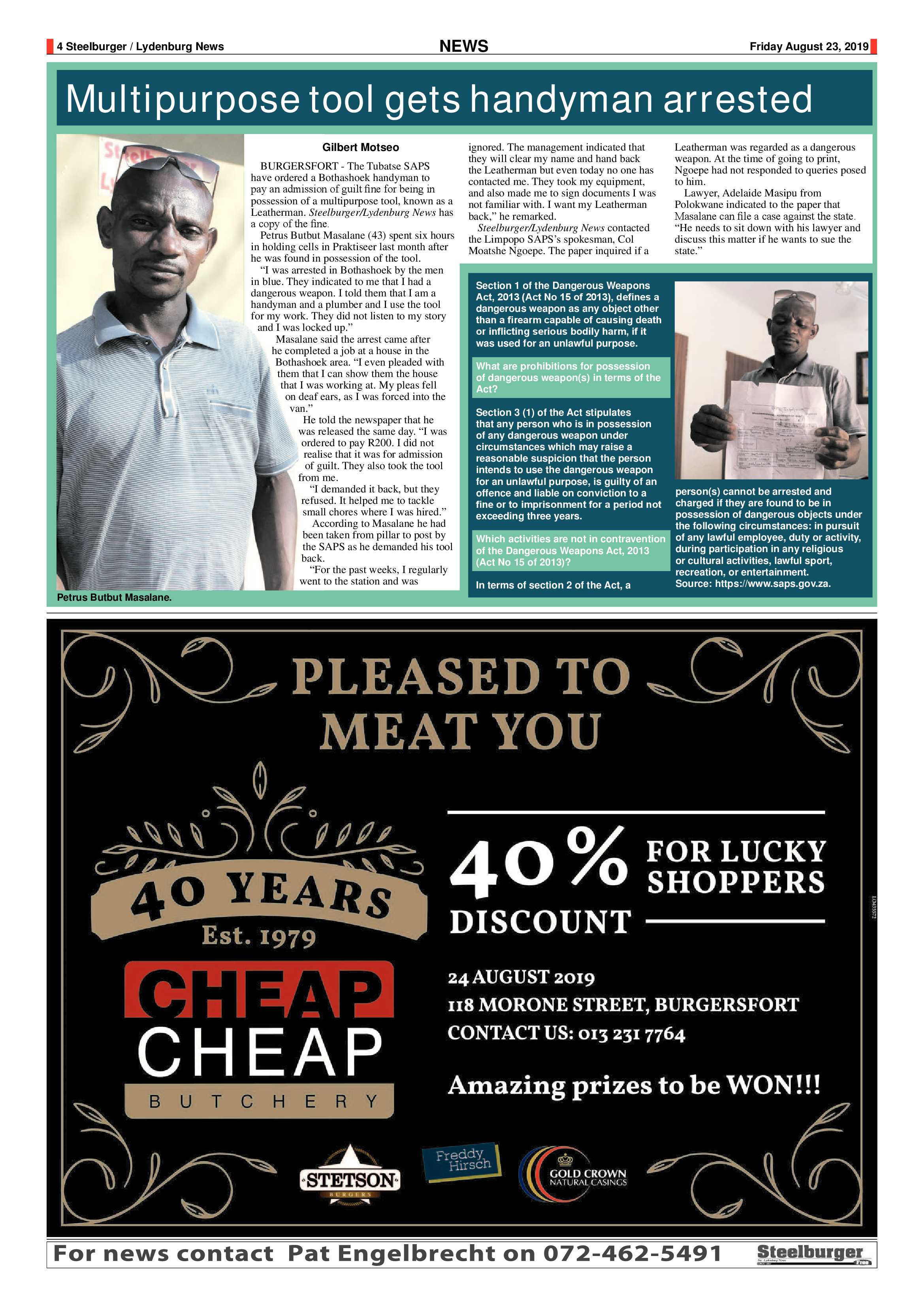 Steelburger News 23 August 2019 page 4