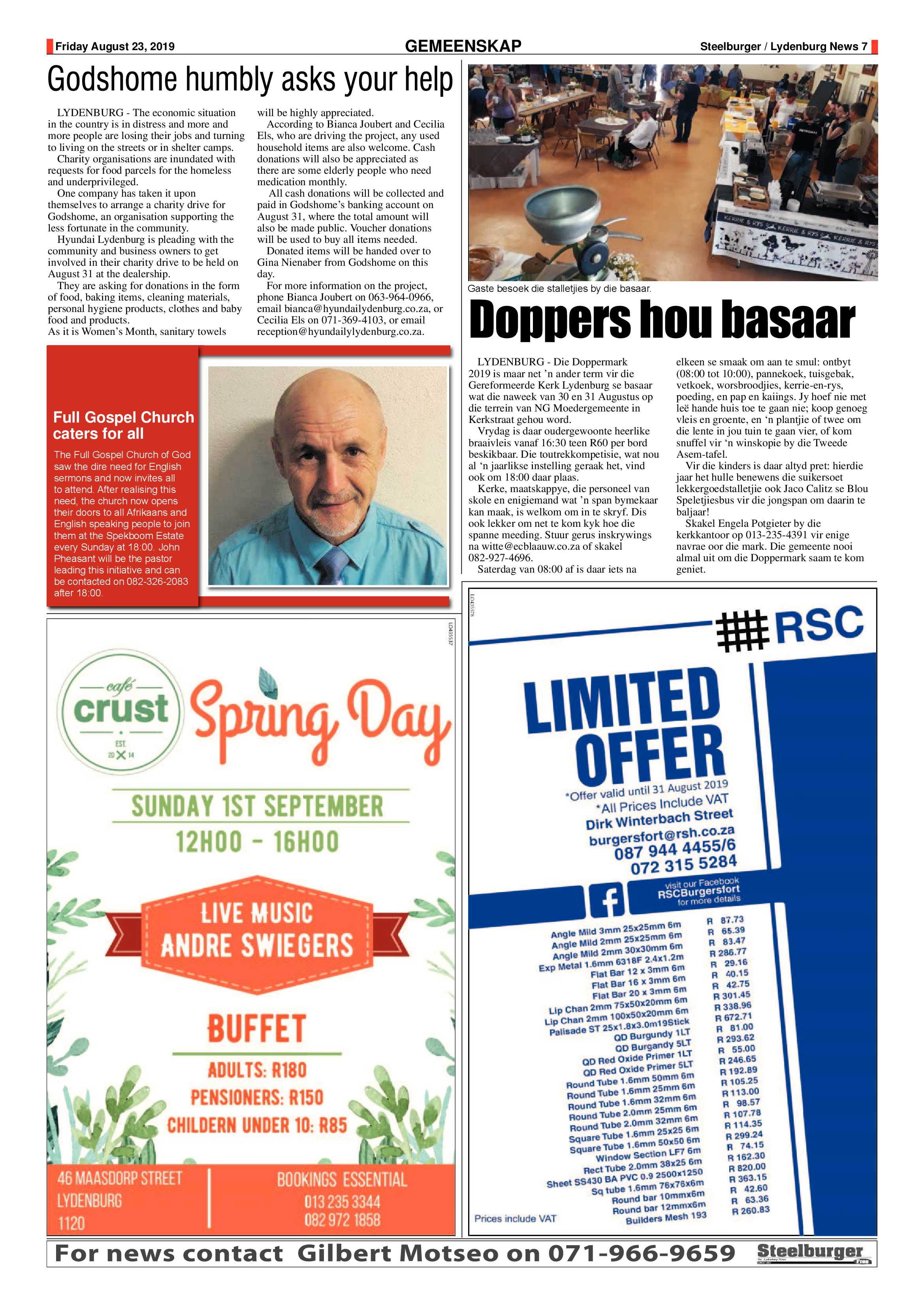 Steelburger News 23 August 2019 page 7