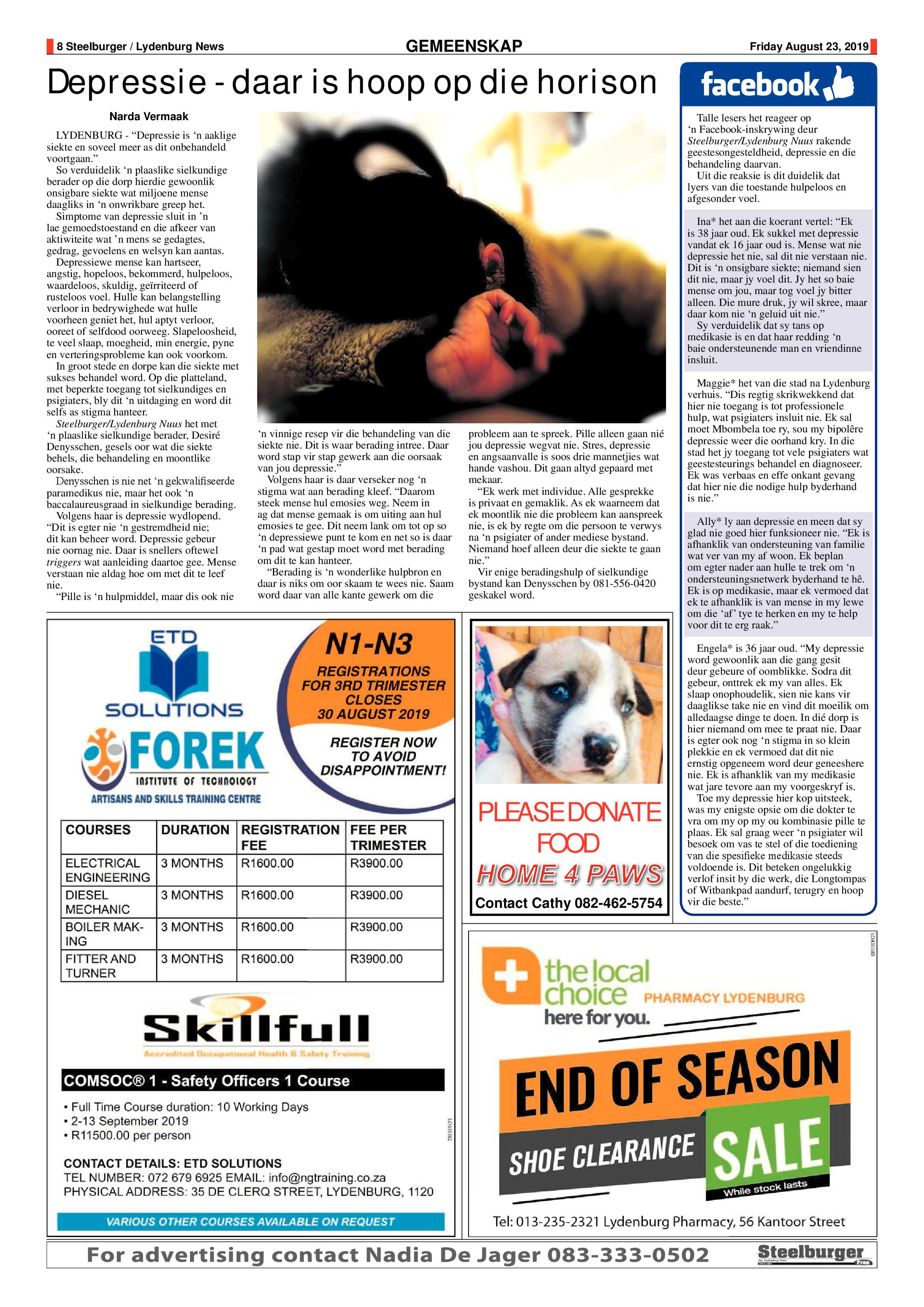 Steelburger News 23 August 2019 page 8