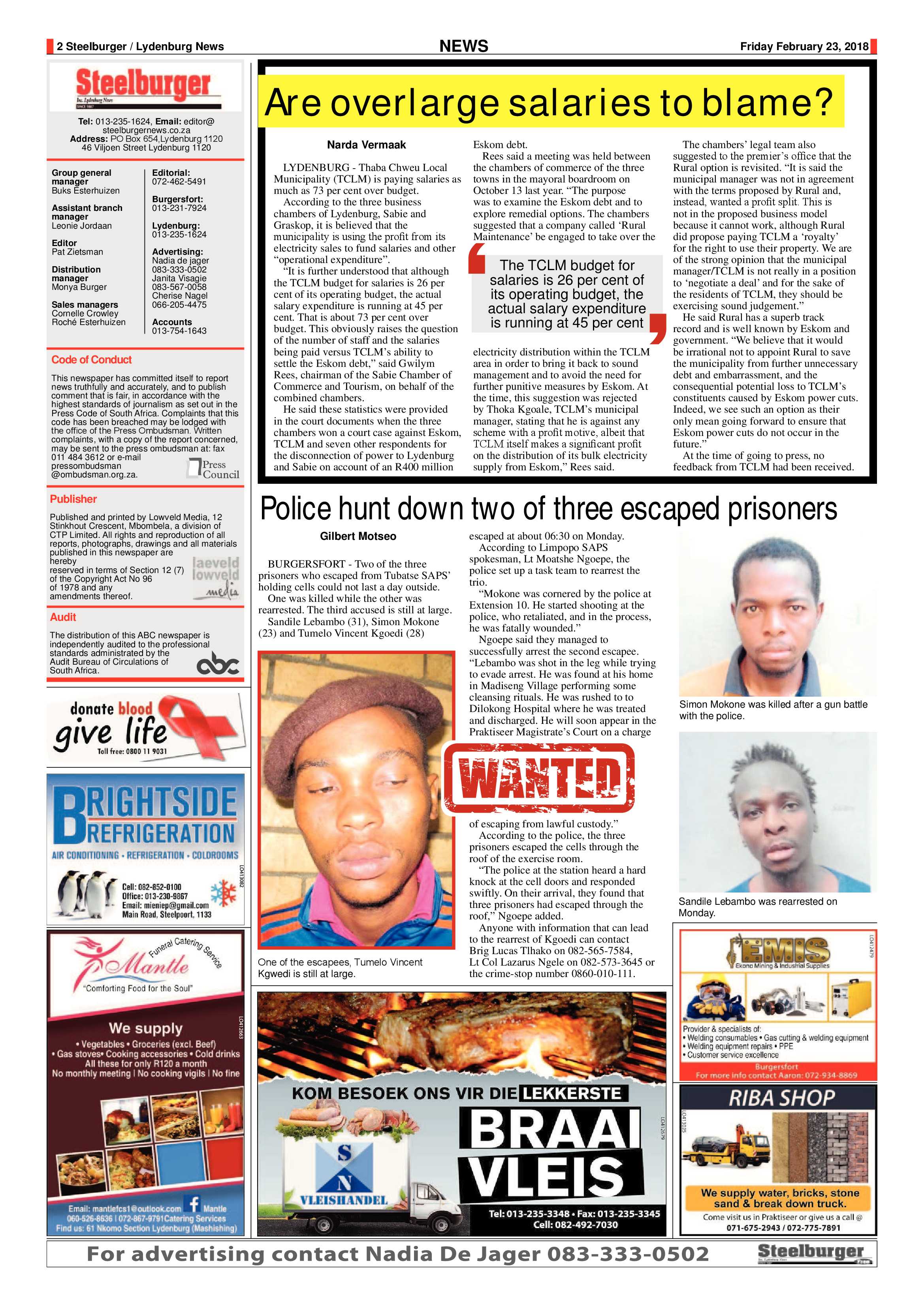 Steelburger News 23 February 2018 page 2