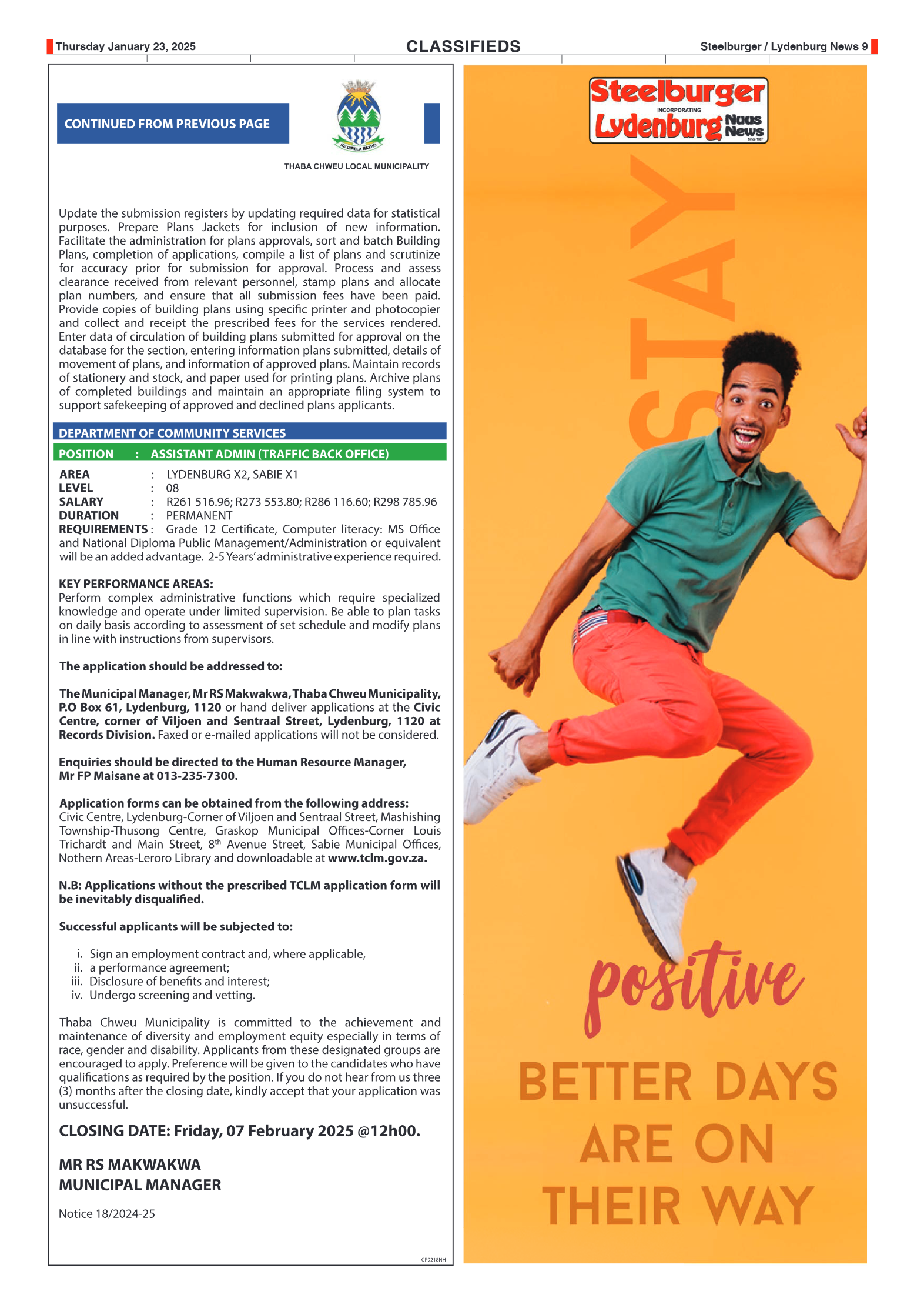 Steelburger News 23 November 2025 page 9