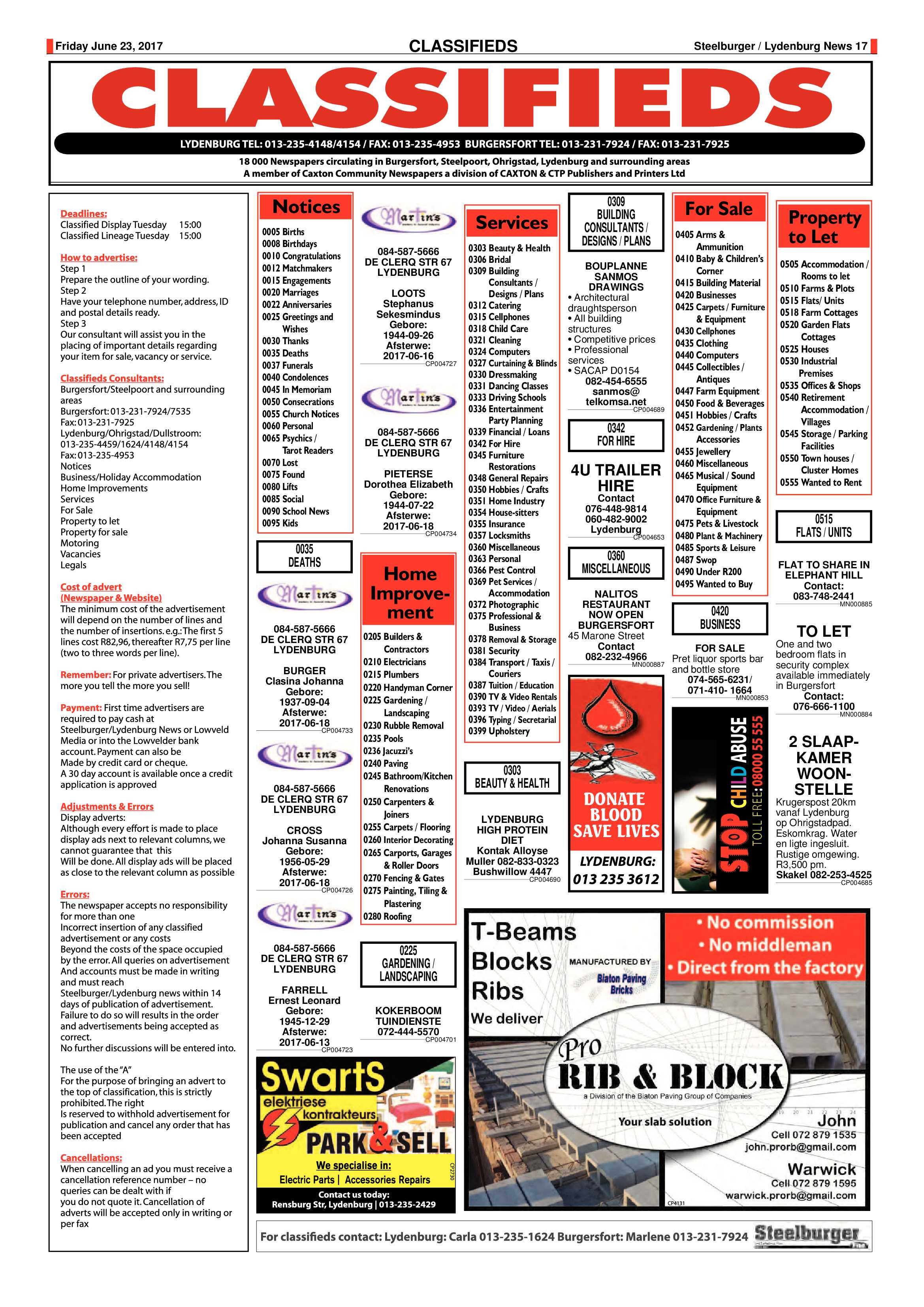 Steelburger News 23 June 2017 page 17