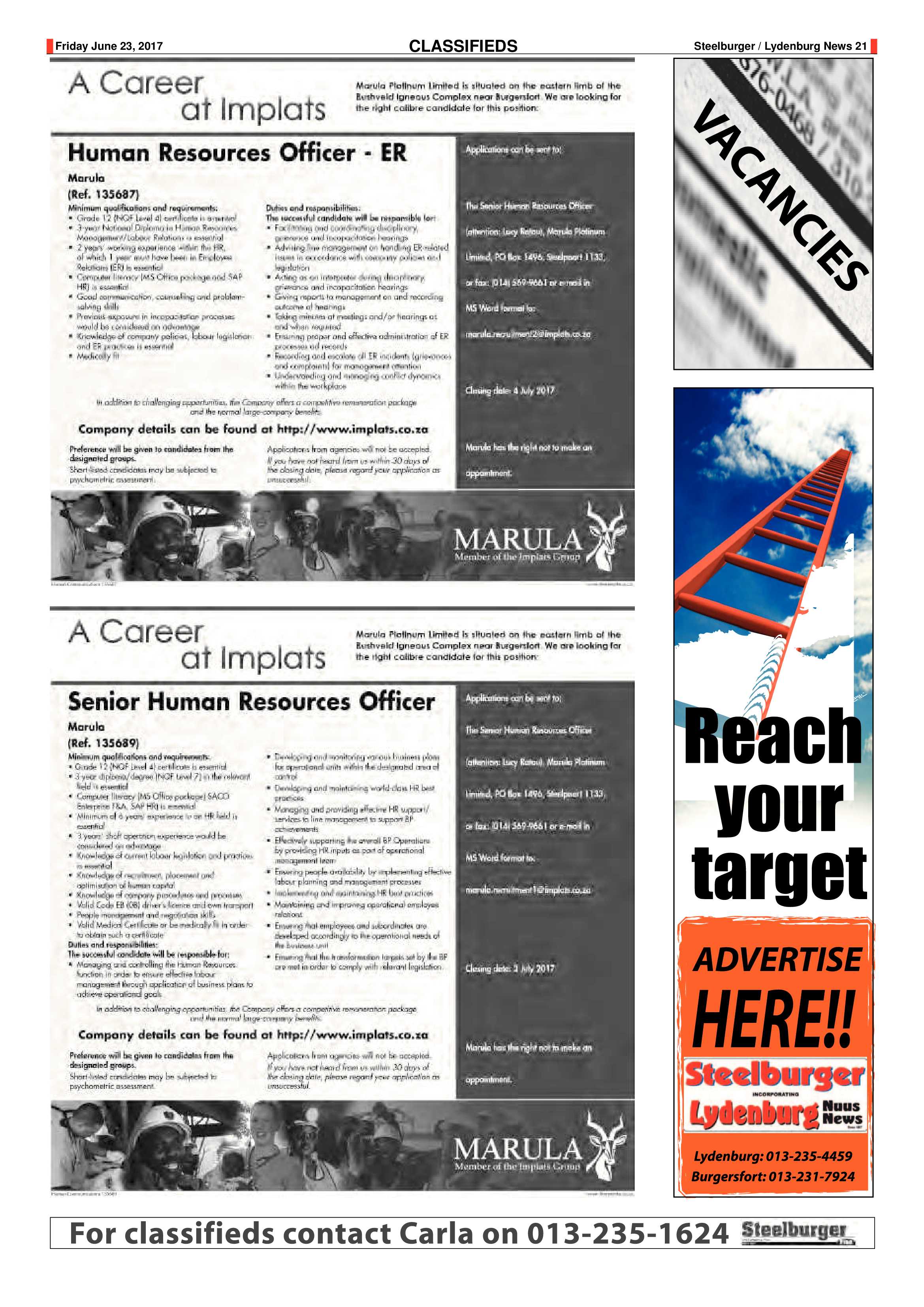 Steelburger News 23 June 2017 page 21