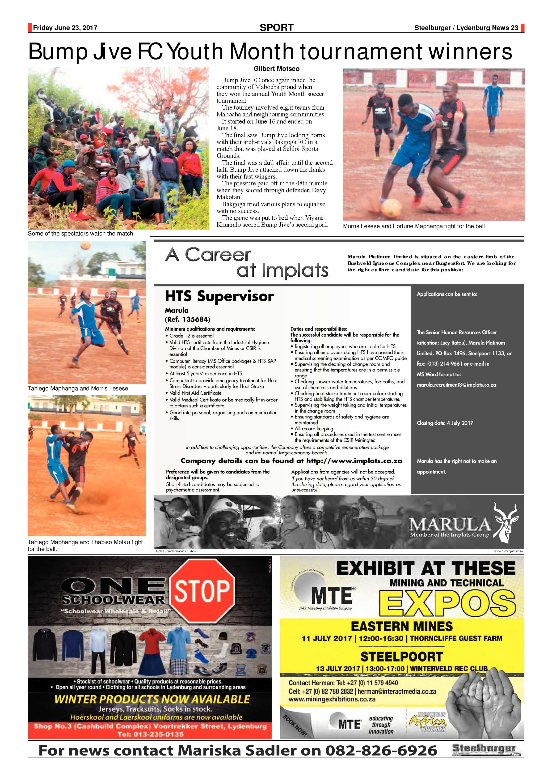 Steelburger News 23 June 2017 page 23