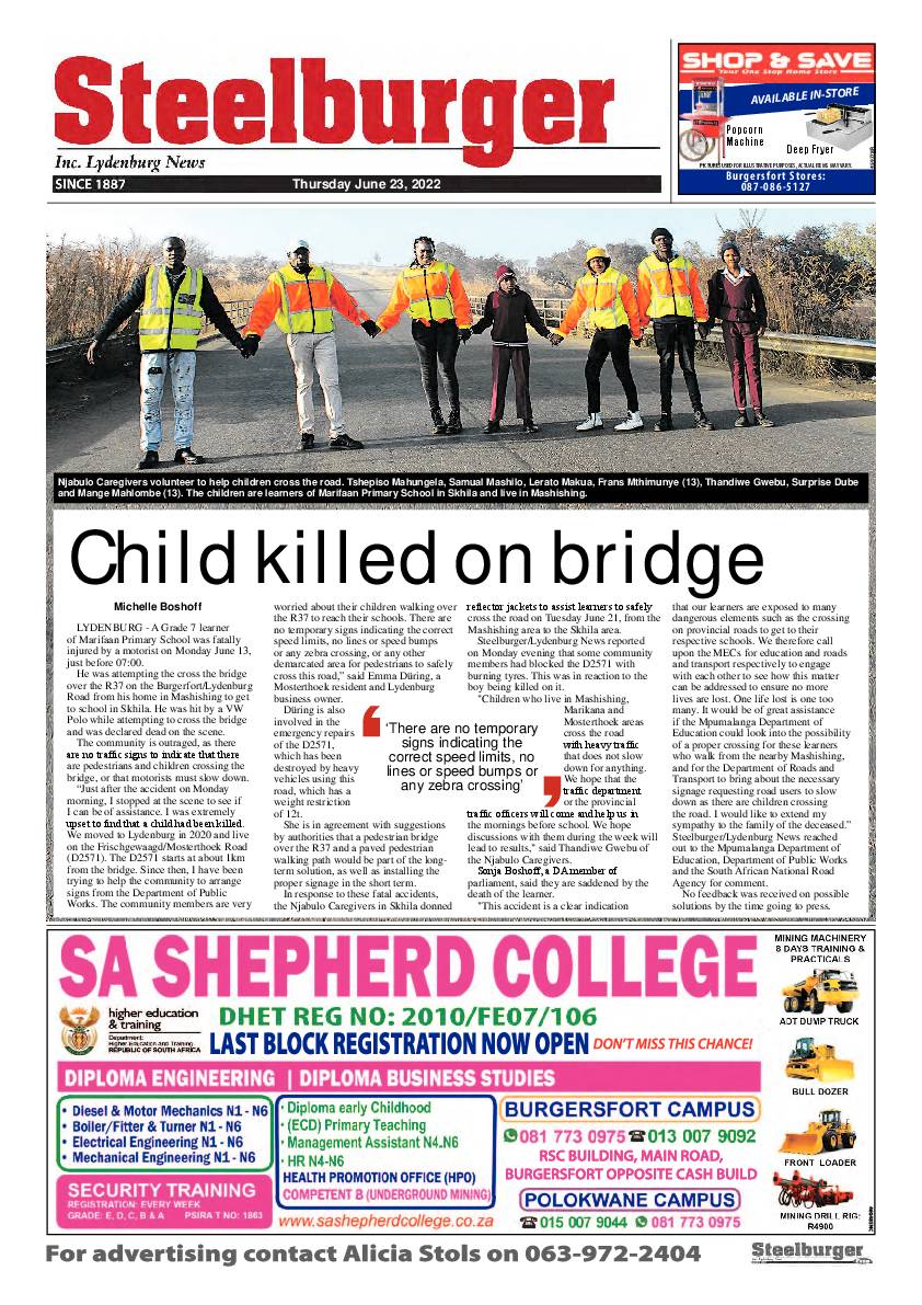 Steelburger News 23 June 2022 page 1