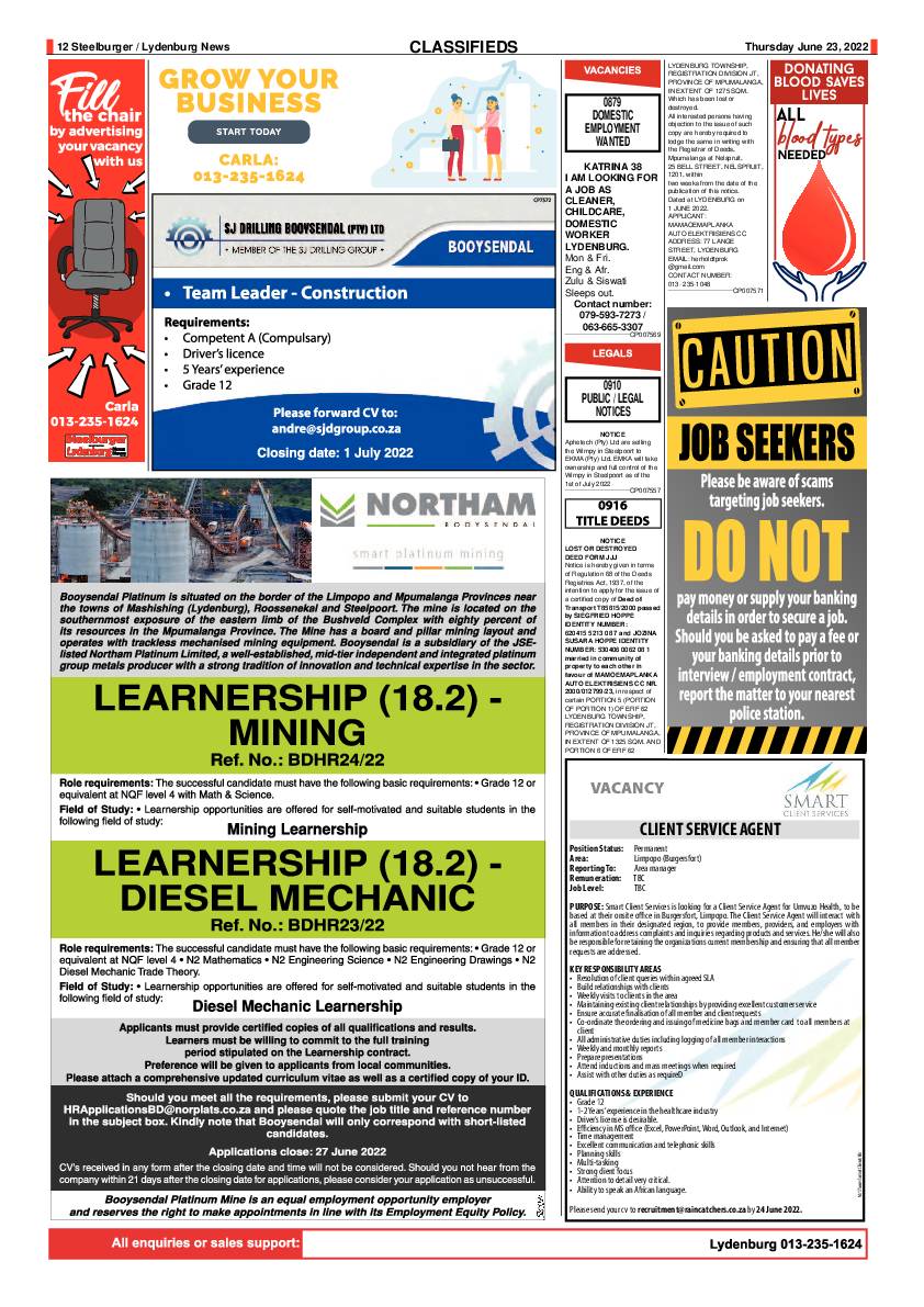 Steelburger News 23 June 2022 page 12