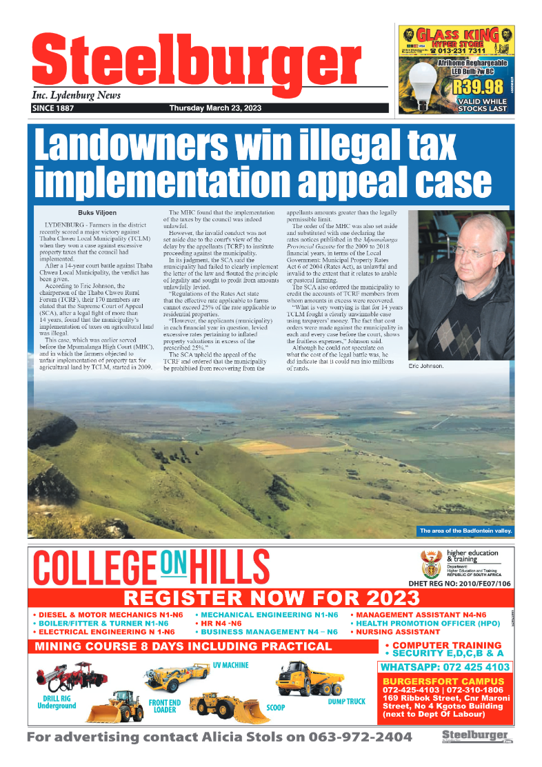 Steelburger News 23 March 2023 page 1