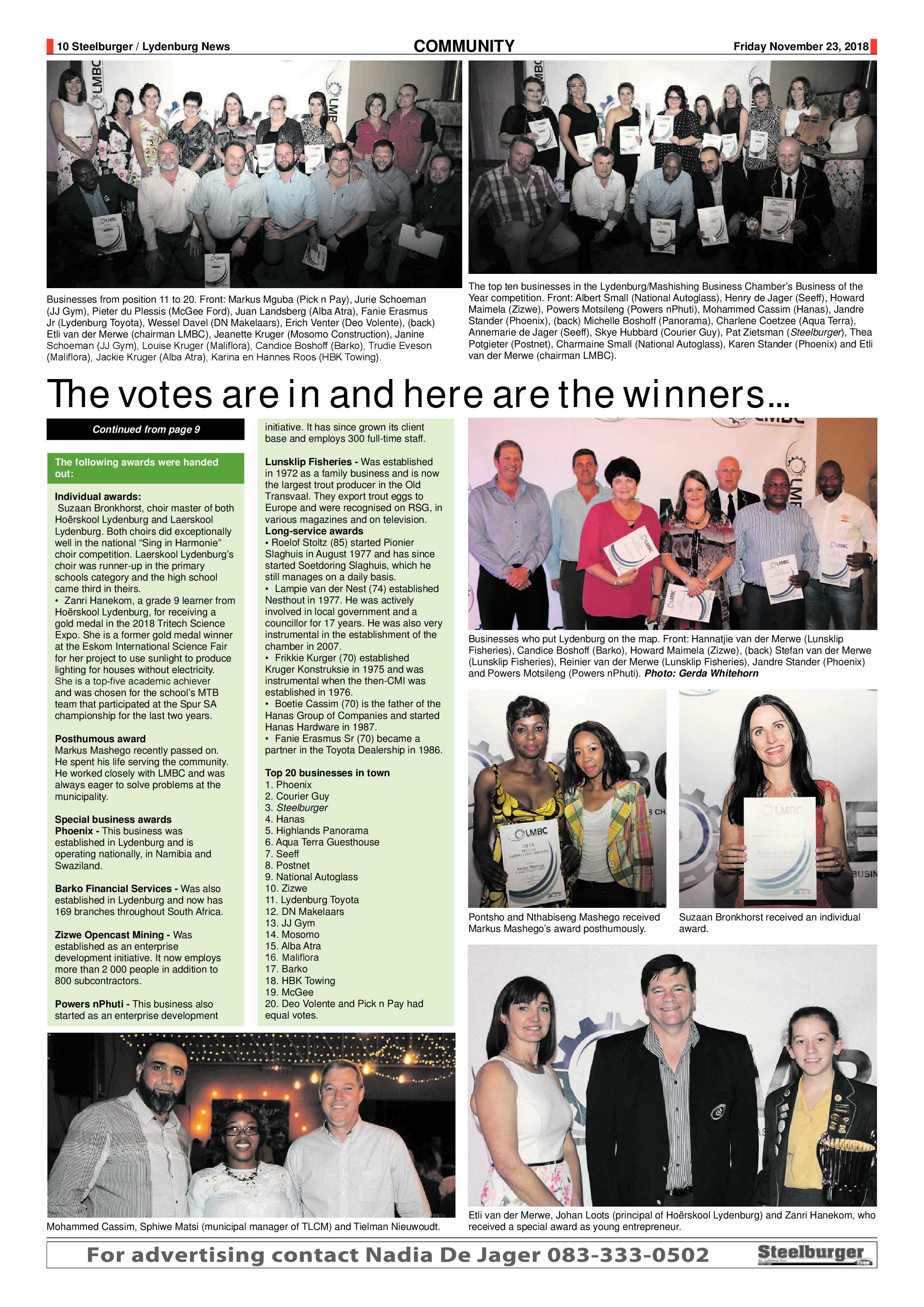 Steelburger News 23 November 2018 page 10