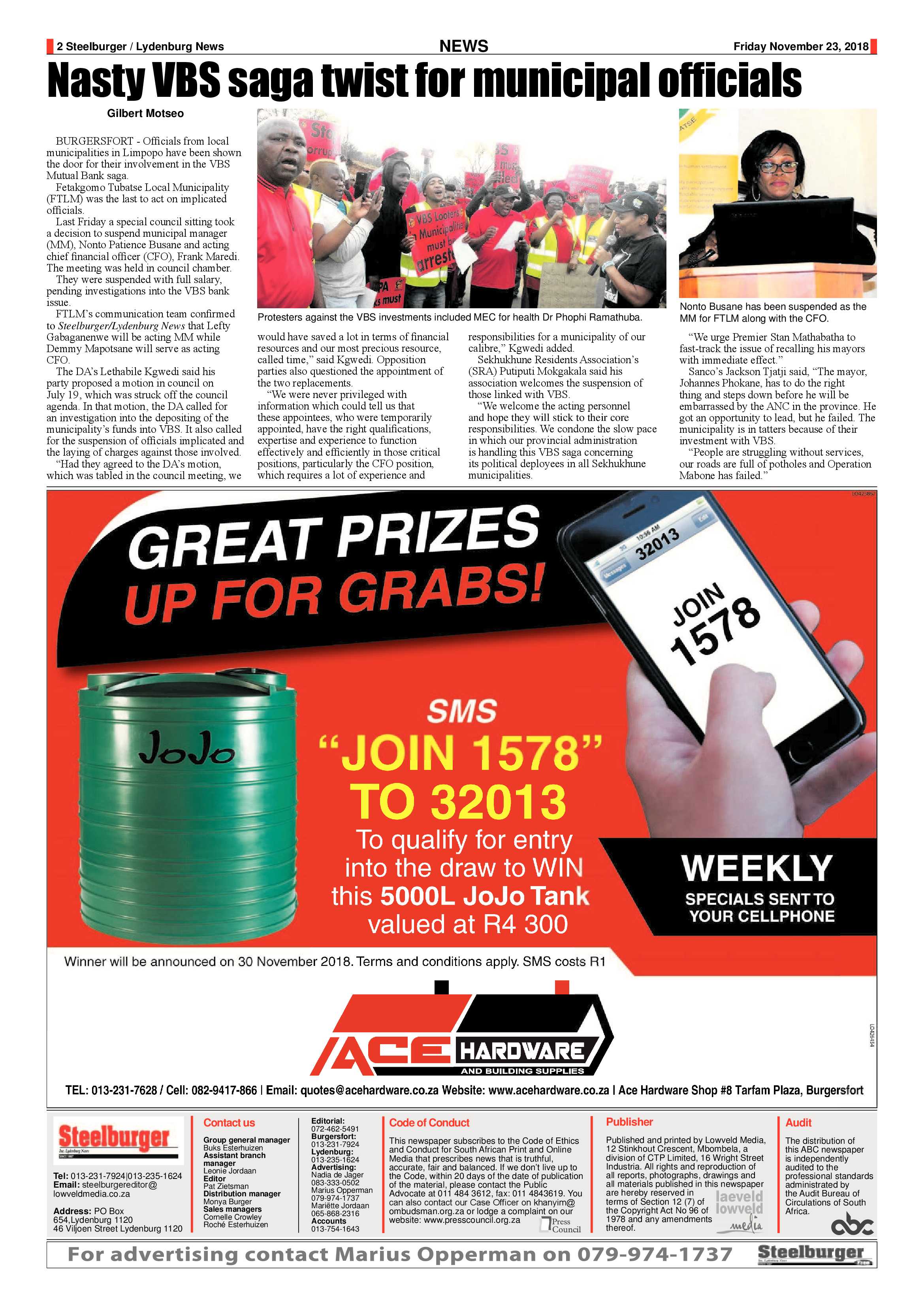 Steelburger News 23 November 2018 page 2