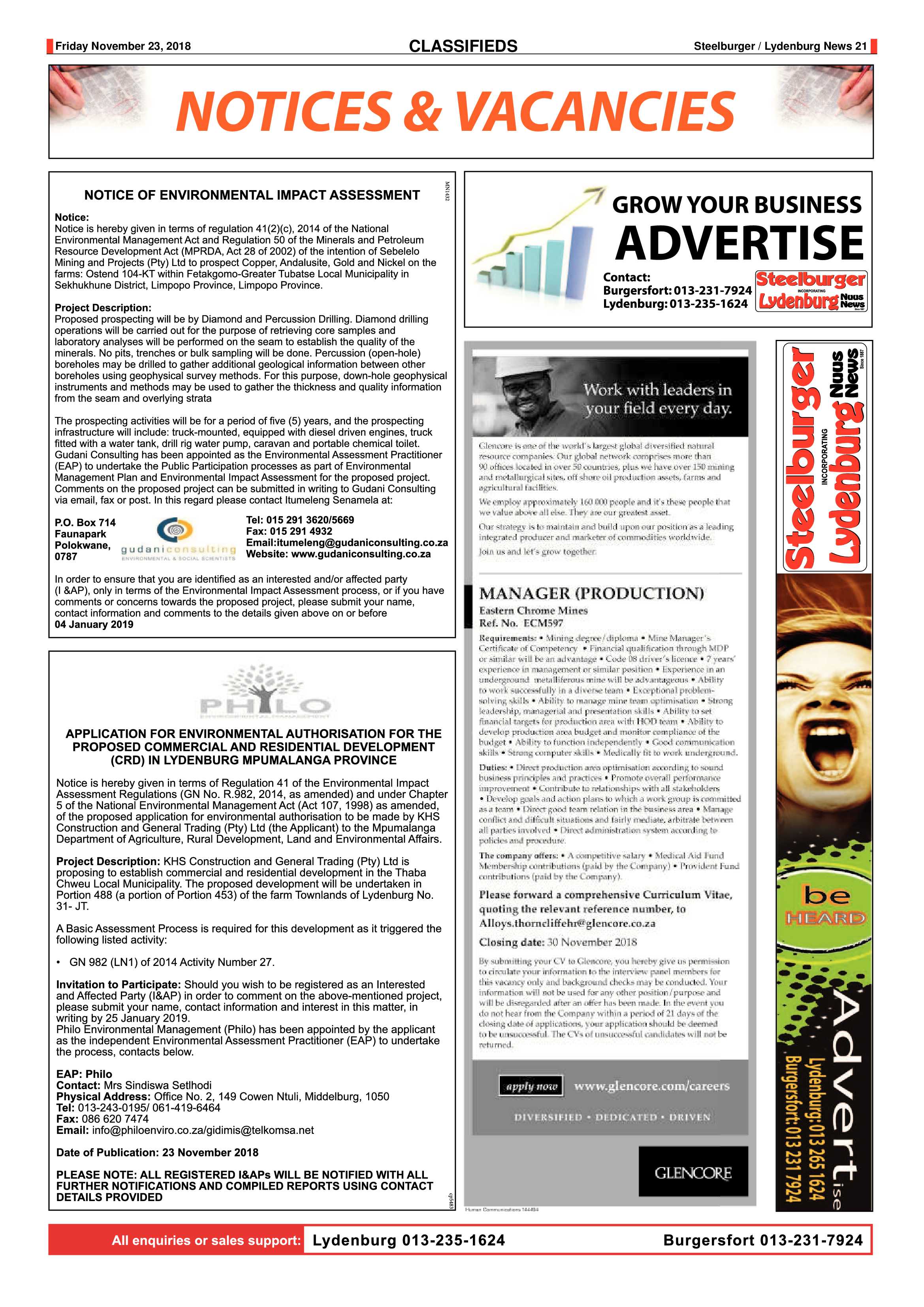 Steelburger News 23 November 2018 page 21
