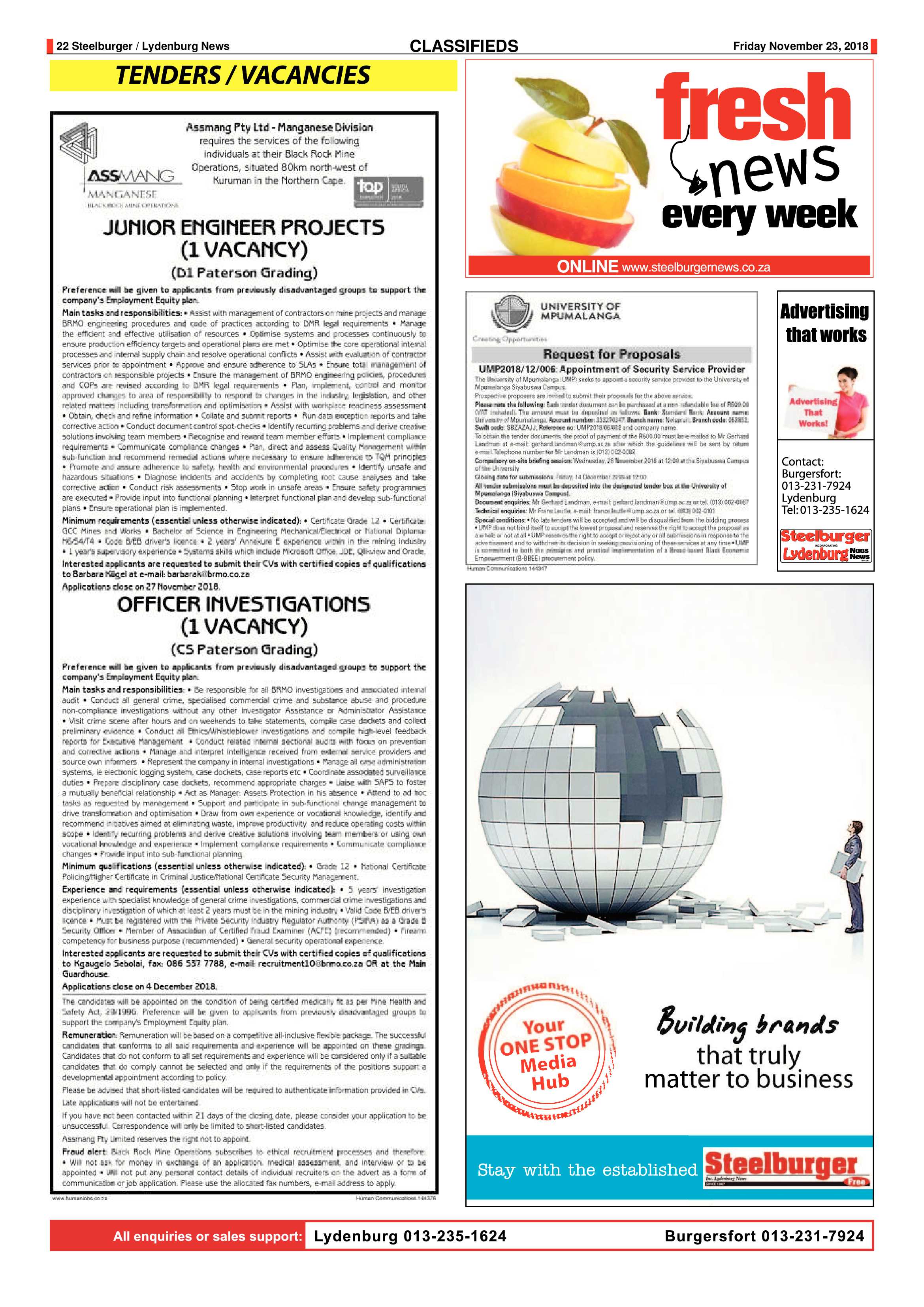 Steelburger News 23 November 2018 page 22