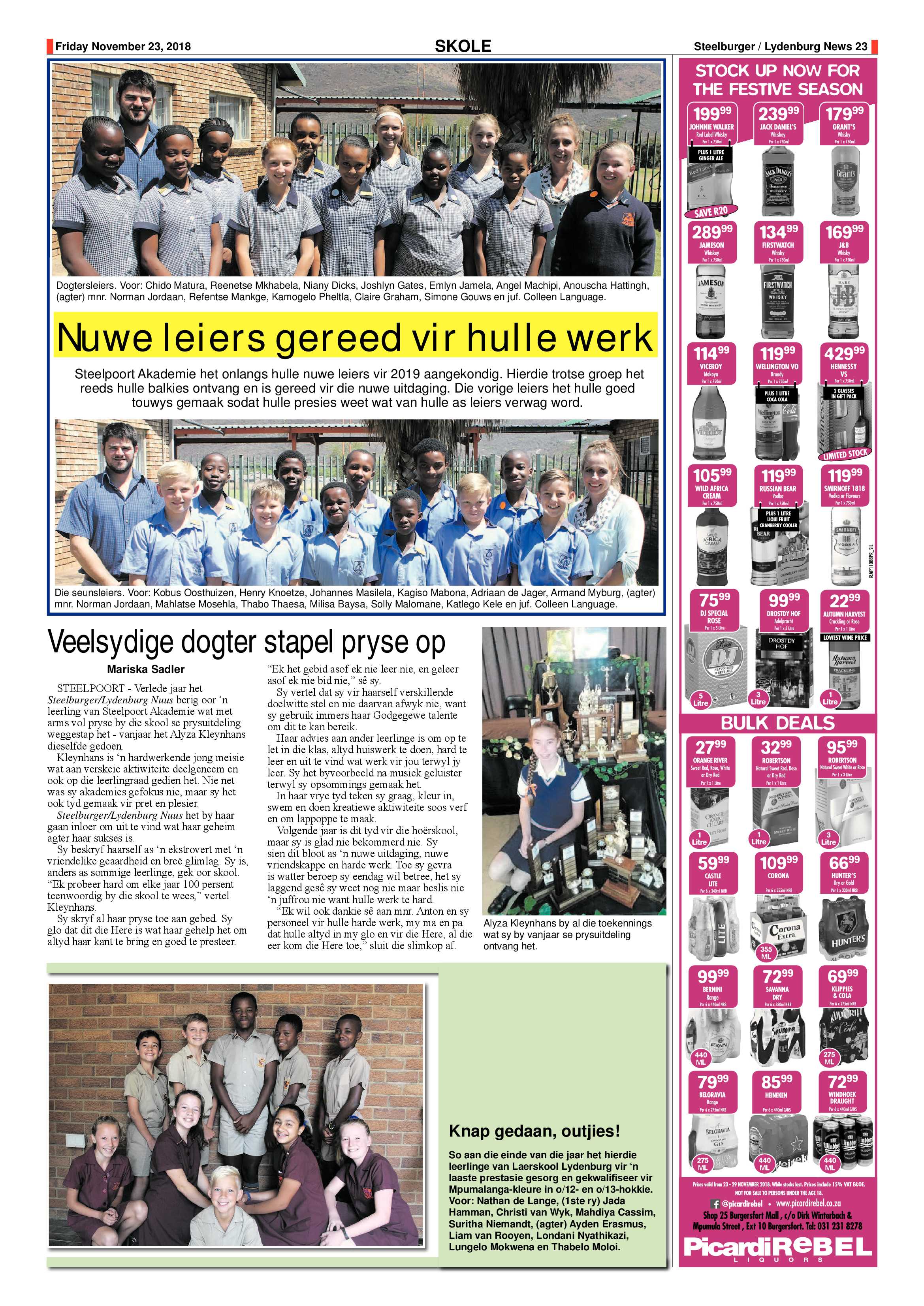 Steelburger News 23 November 2018 page 23