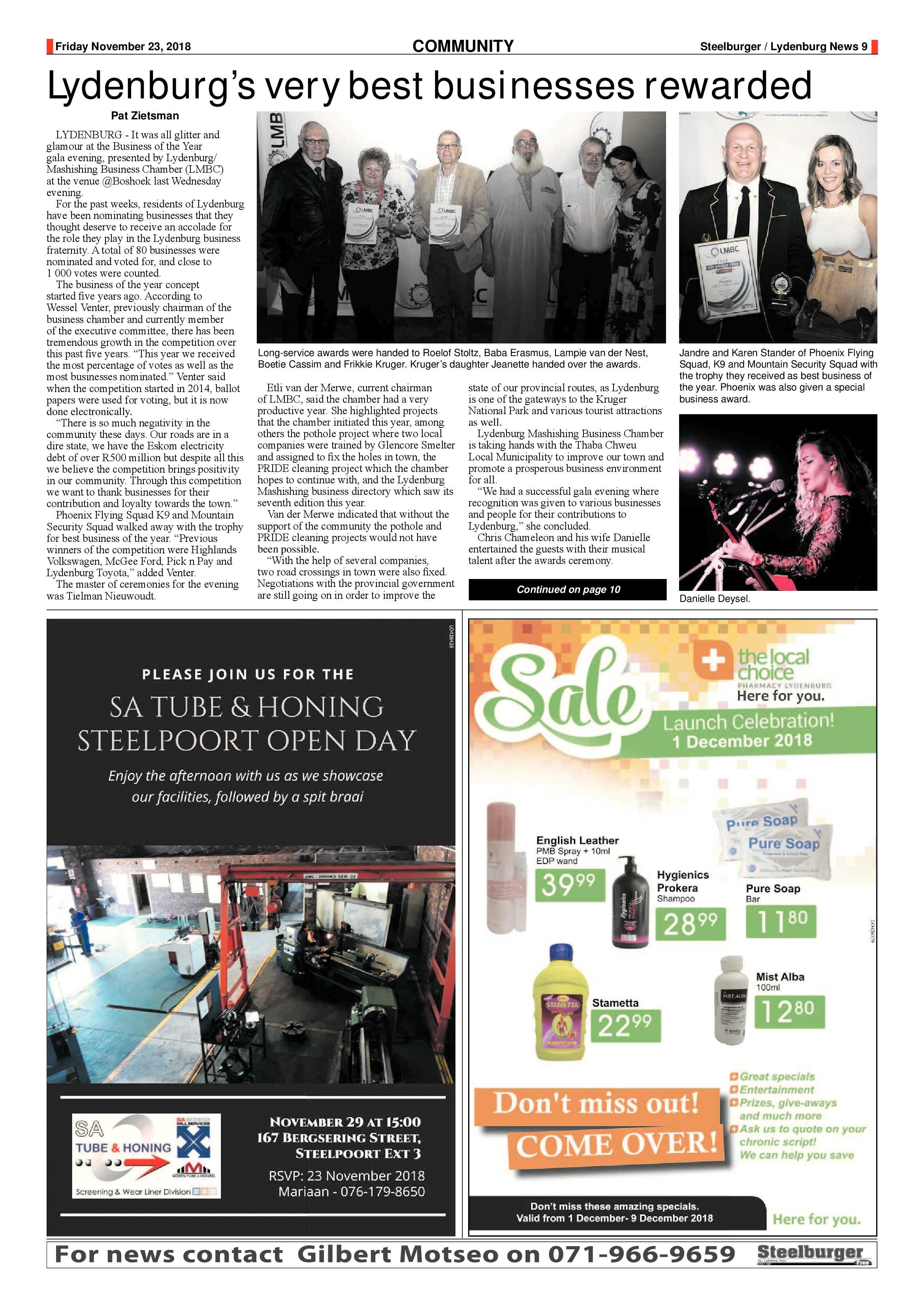 Steelburger News 23 November 2018 page 9