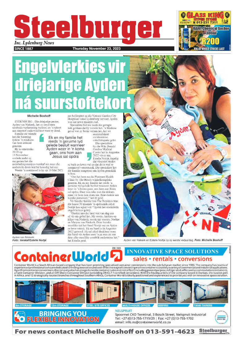 Steelburger News 23 November 2023 page 1