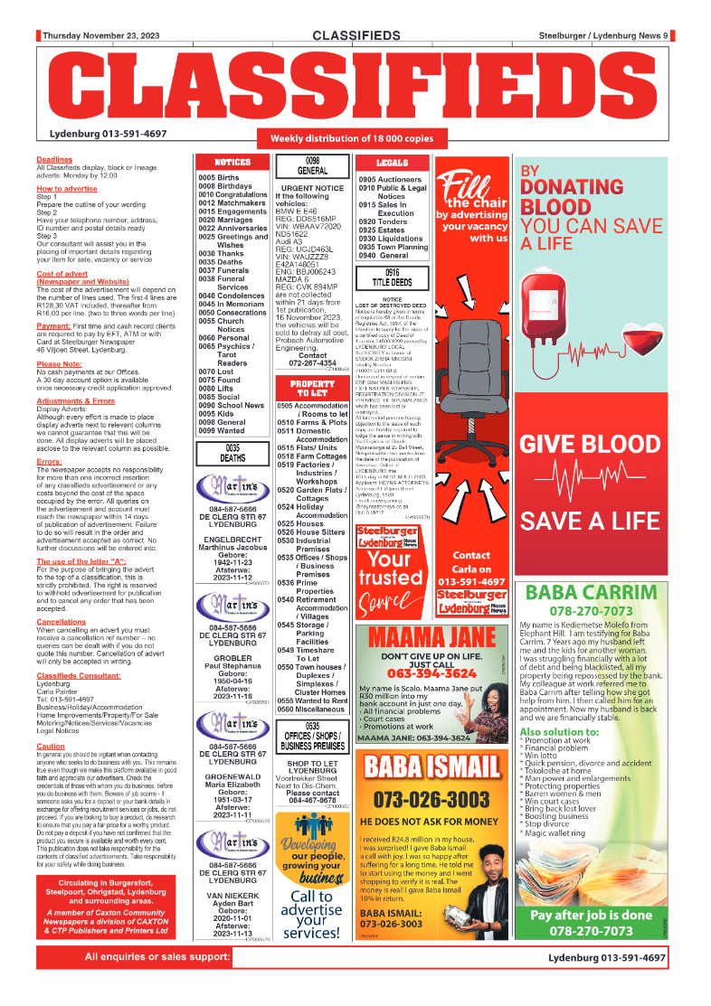 Steelburger News 23 November 2023 page 9