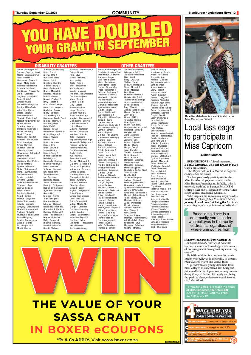 Steelburger News 23 September 2021 page 13