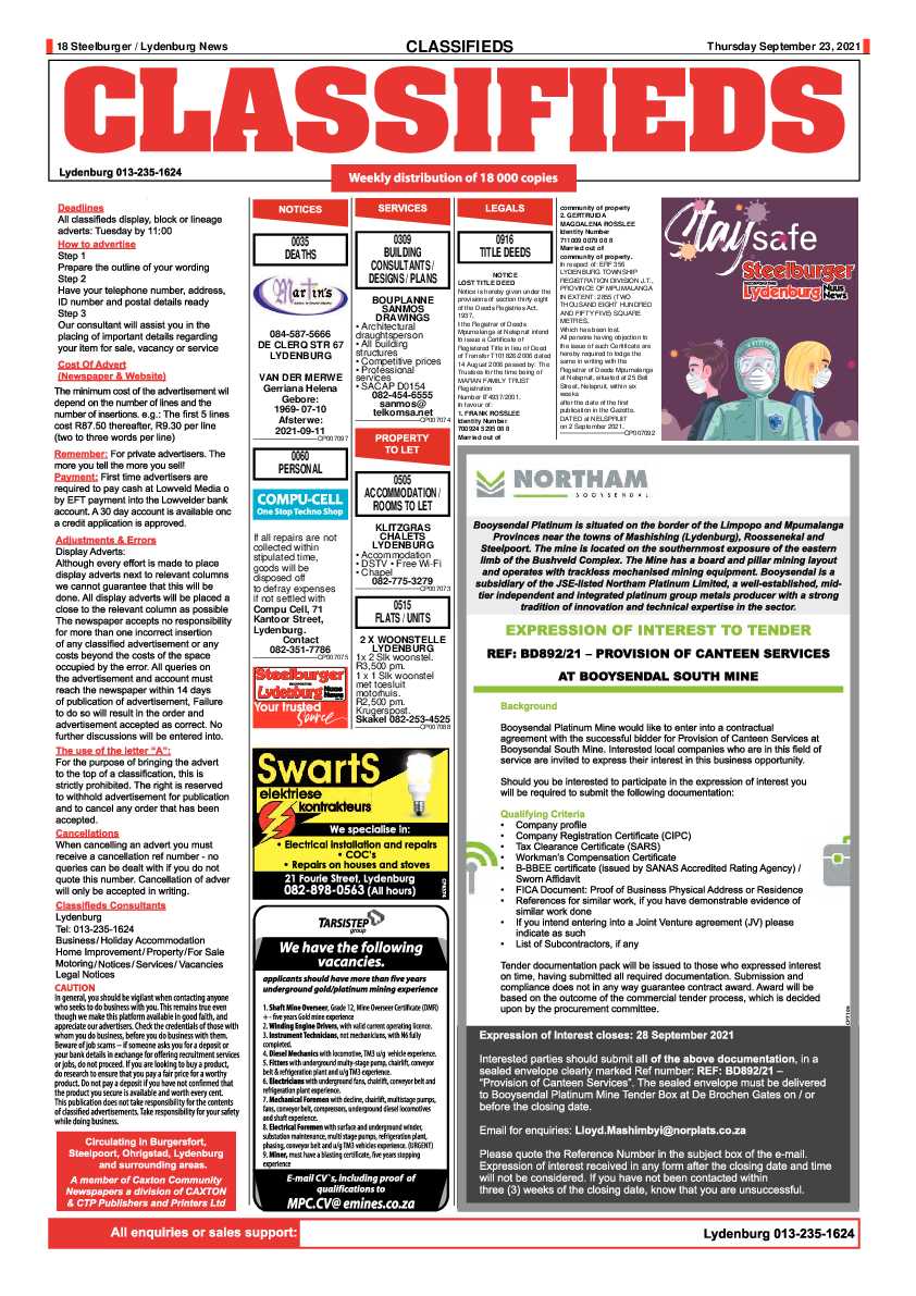 Steelburger News 23 September 2021 page 18