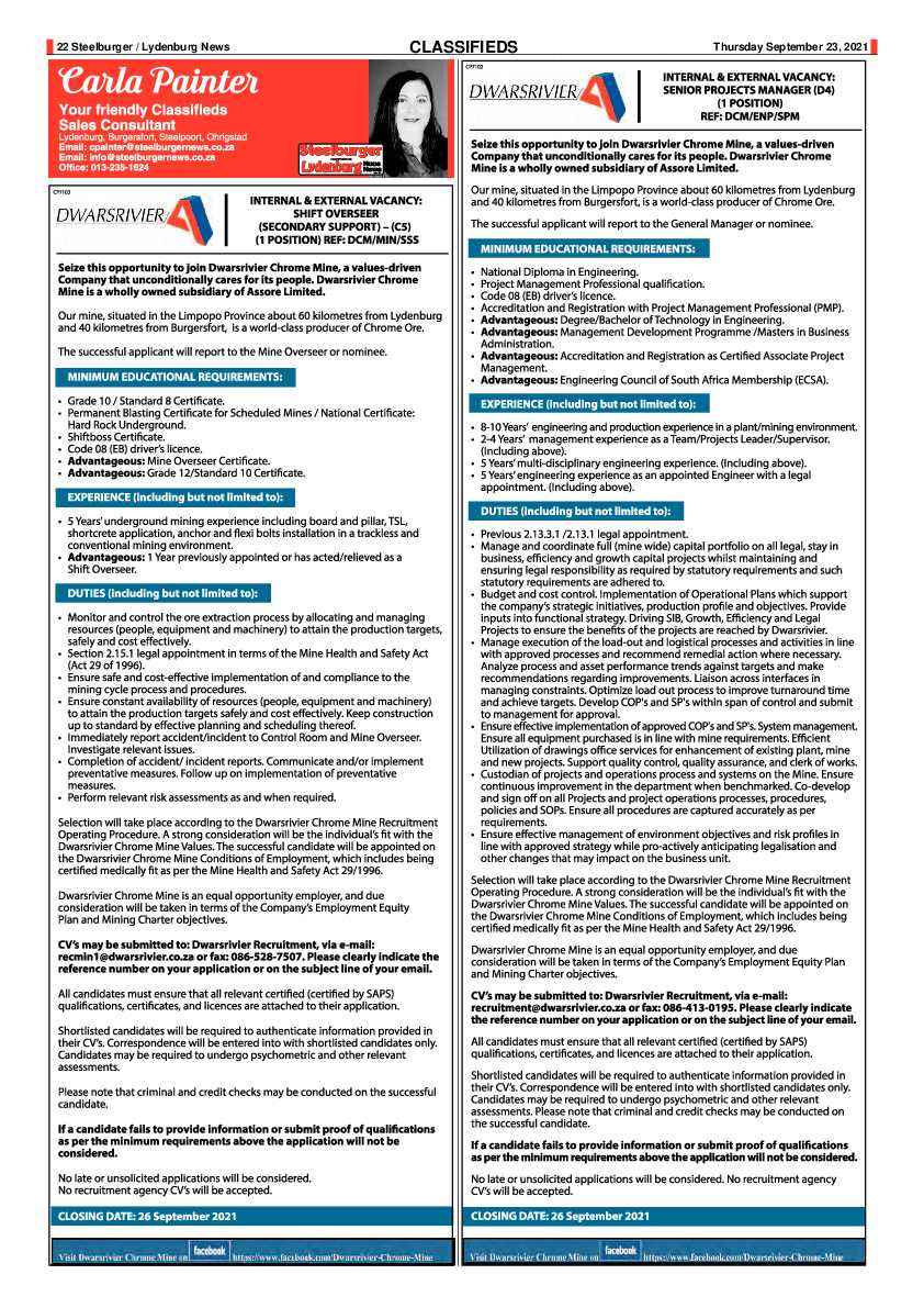 Steelburger News 23 September 2021 page 22