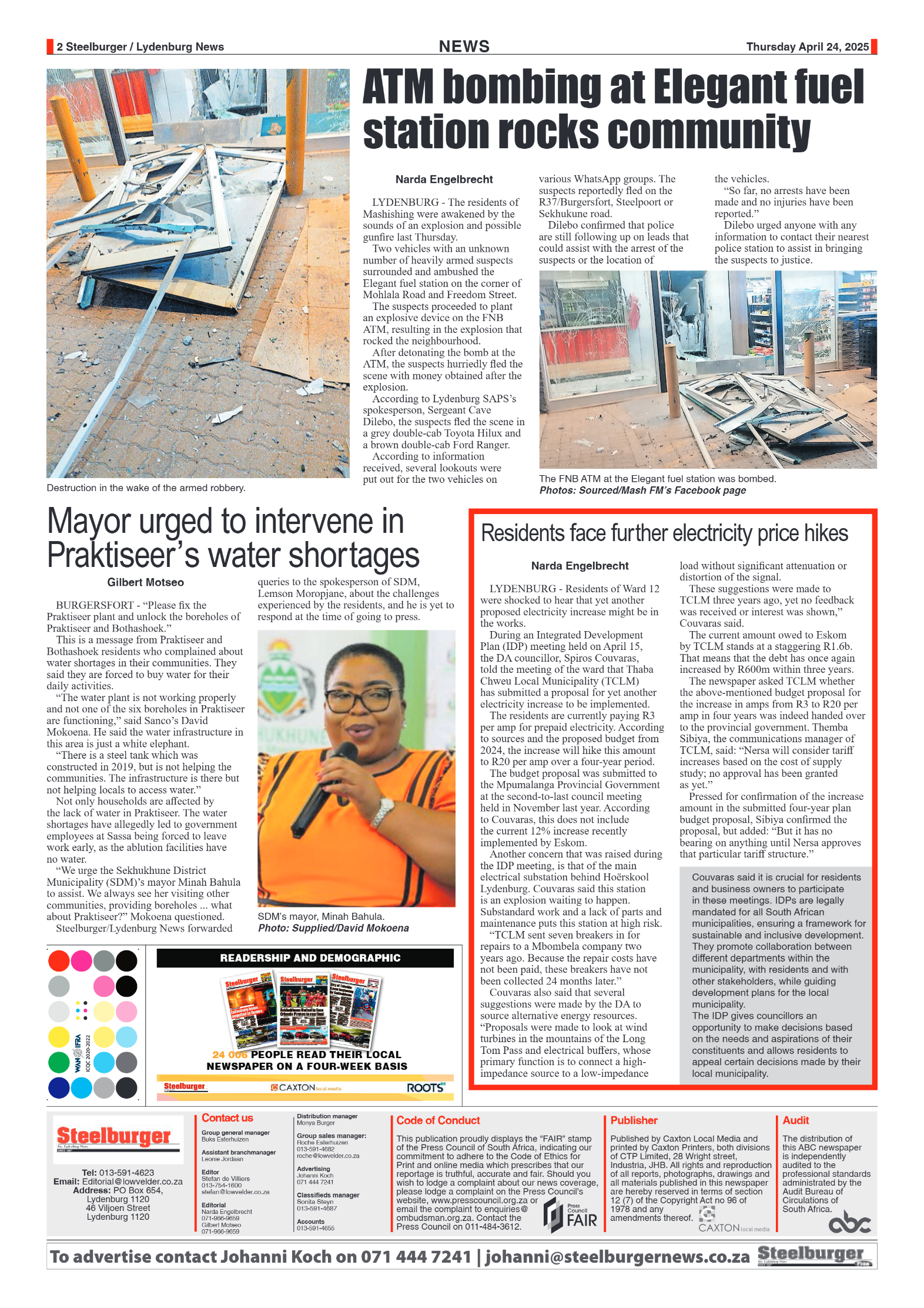 Steelburger News 24 April 2025 page 2